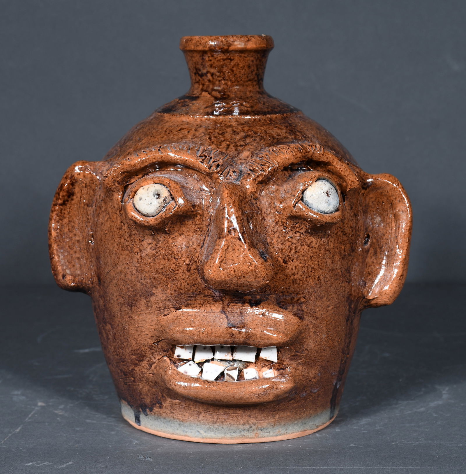 Charles Lisk (Attributed). SFPCS Face Jug. (1 of 3)