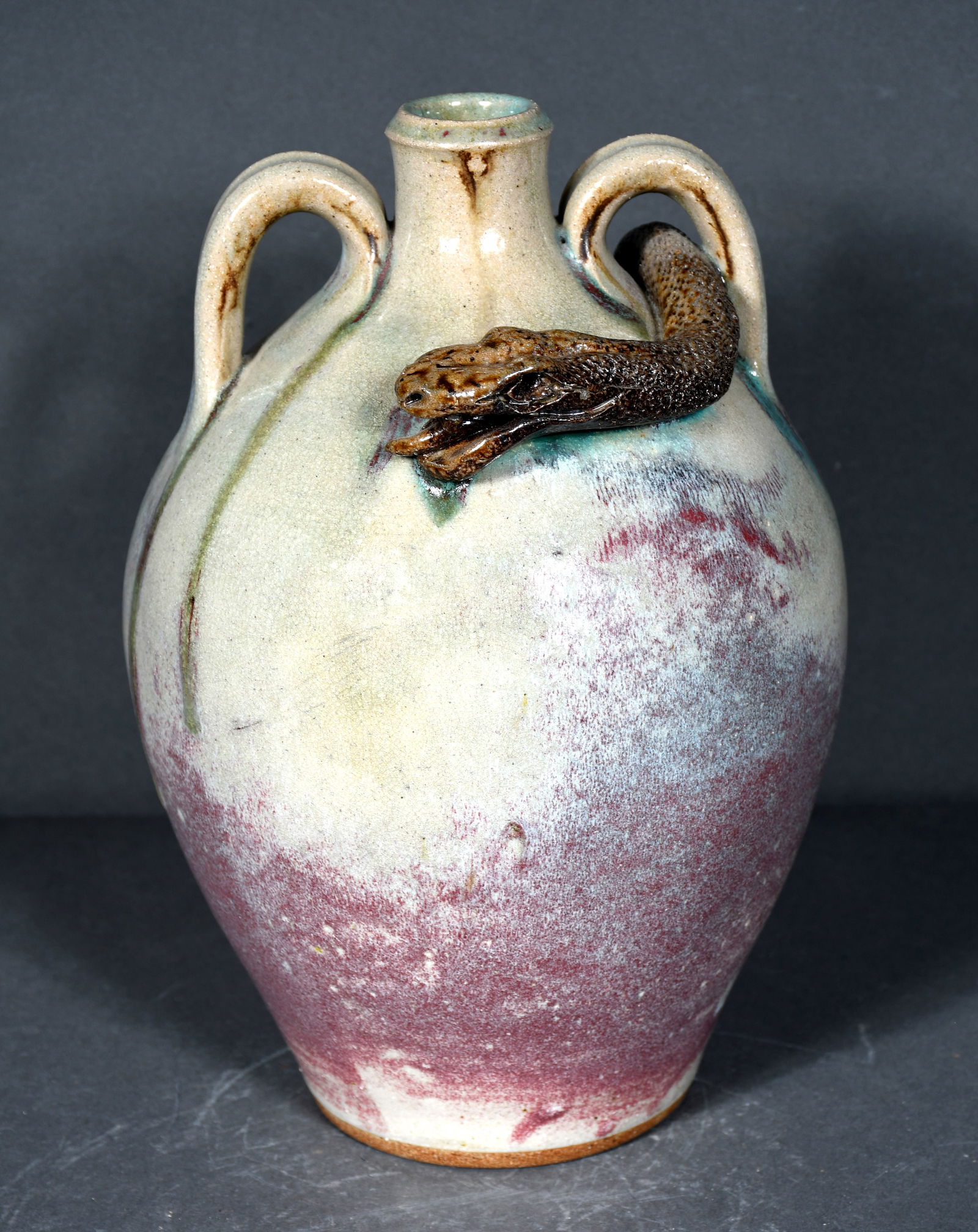 Sandy Cole.  Snake Jug. (1 of 3)