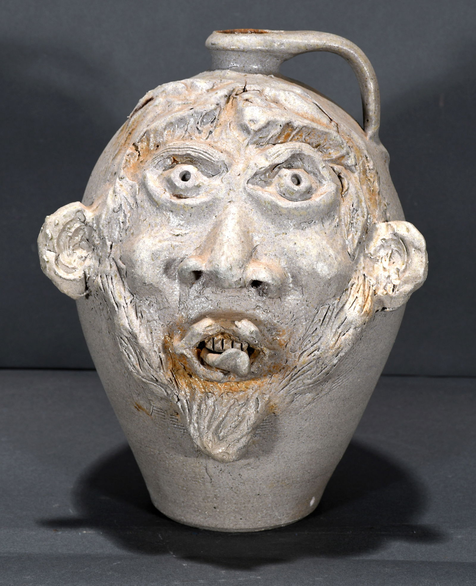 Dover Pottery.  Salt Glazed Face Jug. (1 of 3)