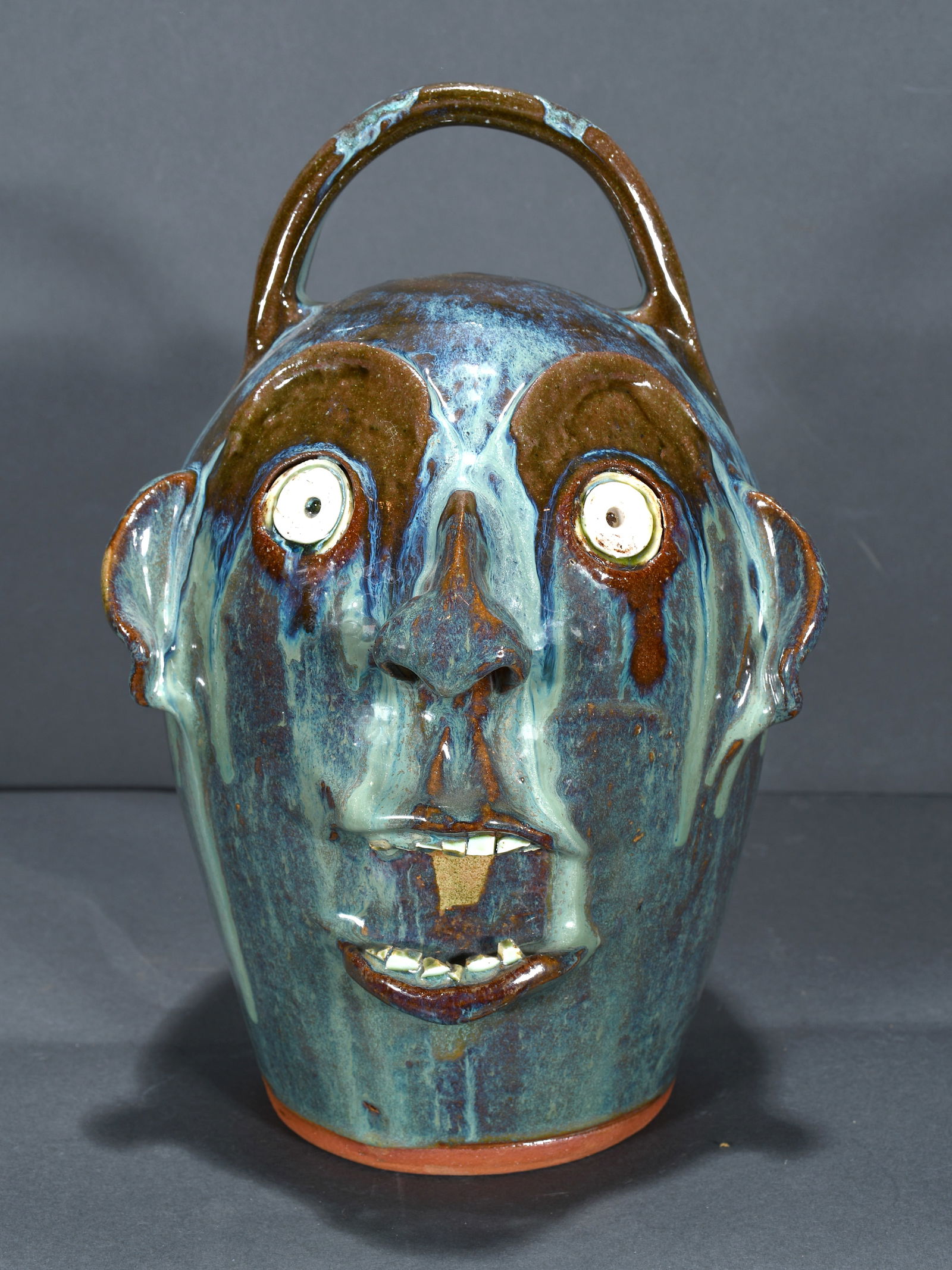 A. Solomon.  Monkey Spout Face Jug. (1 of 3)