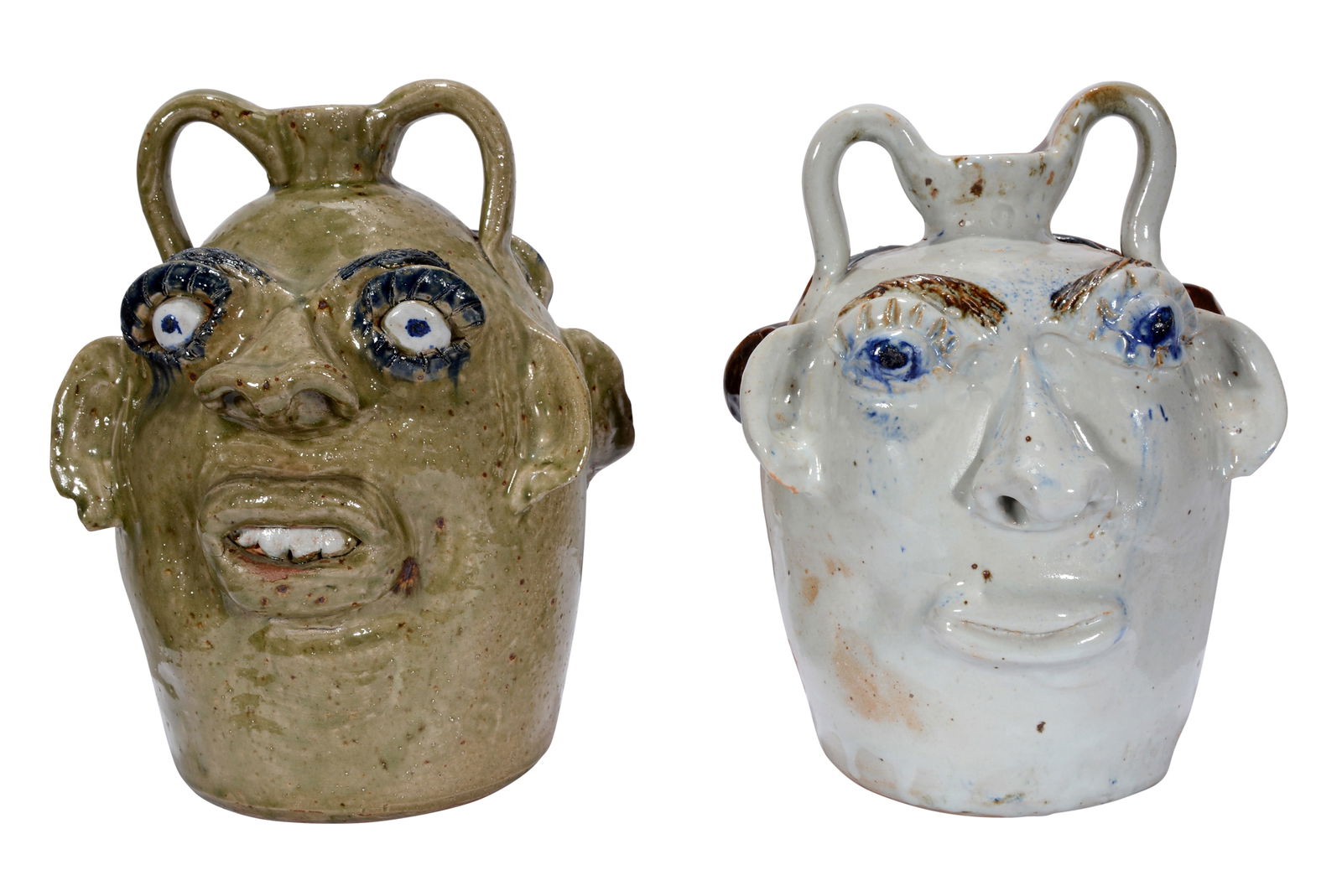 Jerry Brown. Pair of Double Face Politician Jugs. (1 of 7)