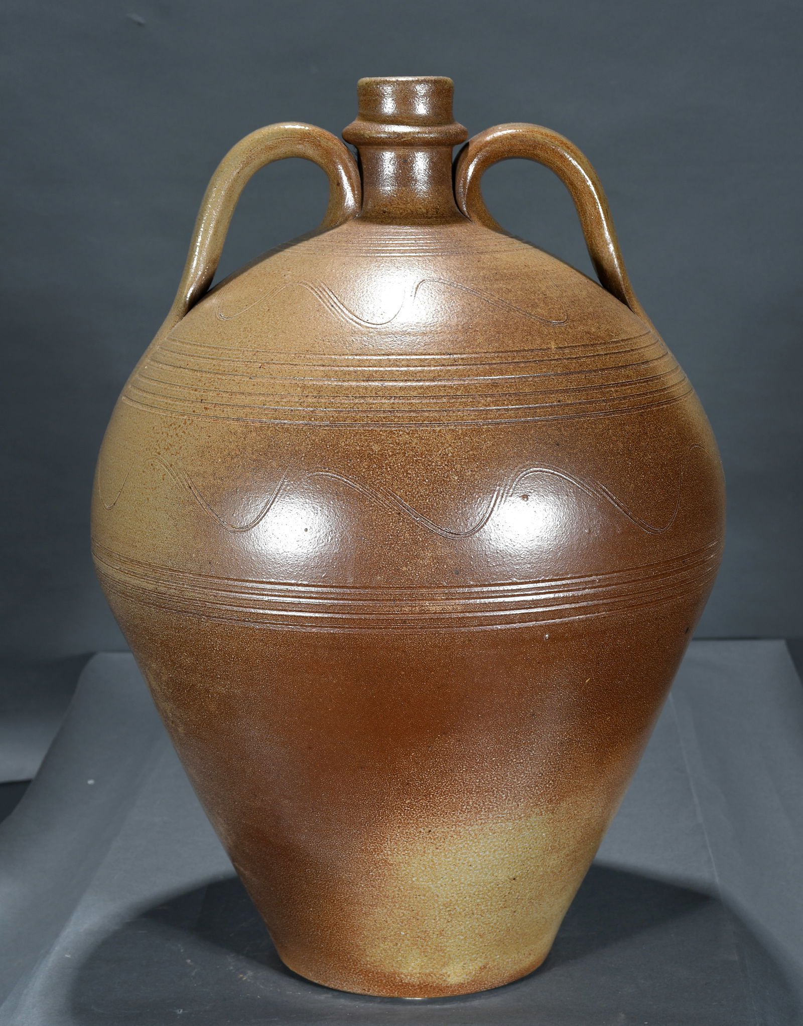 David Stuempfle.  Six Gallon Double Handle Jug. (1 of 3)