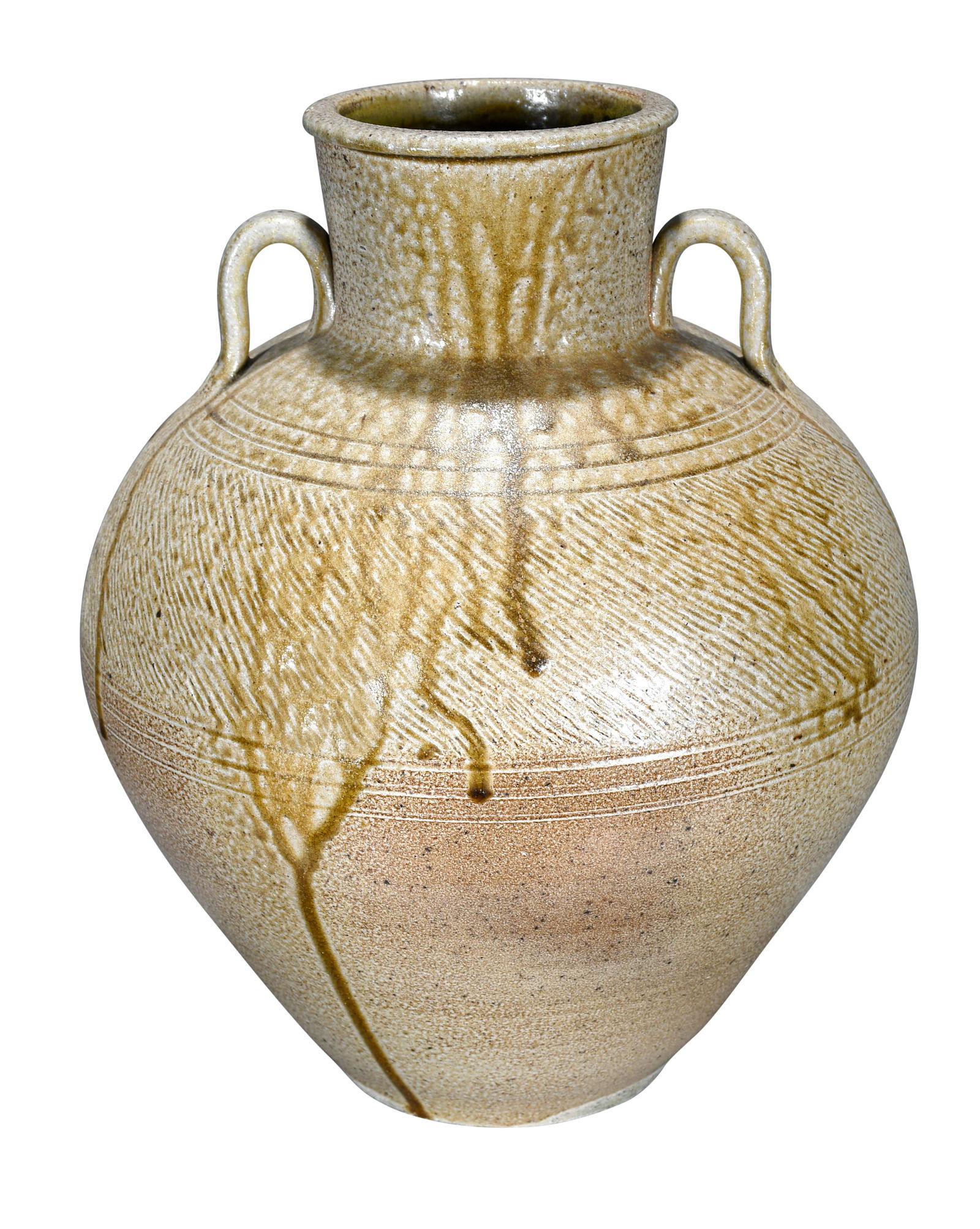 David Stuempfle.  Salt Glazed Floor Vase. (1 of 4)