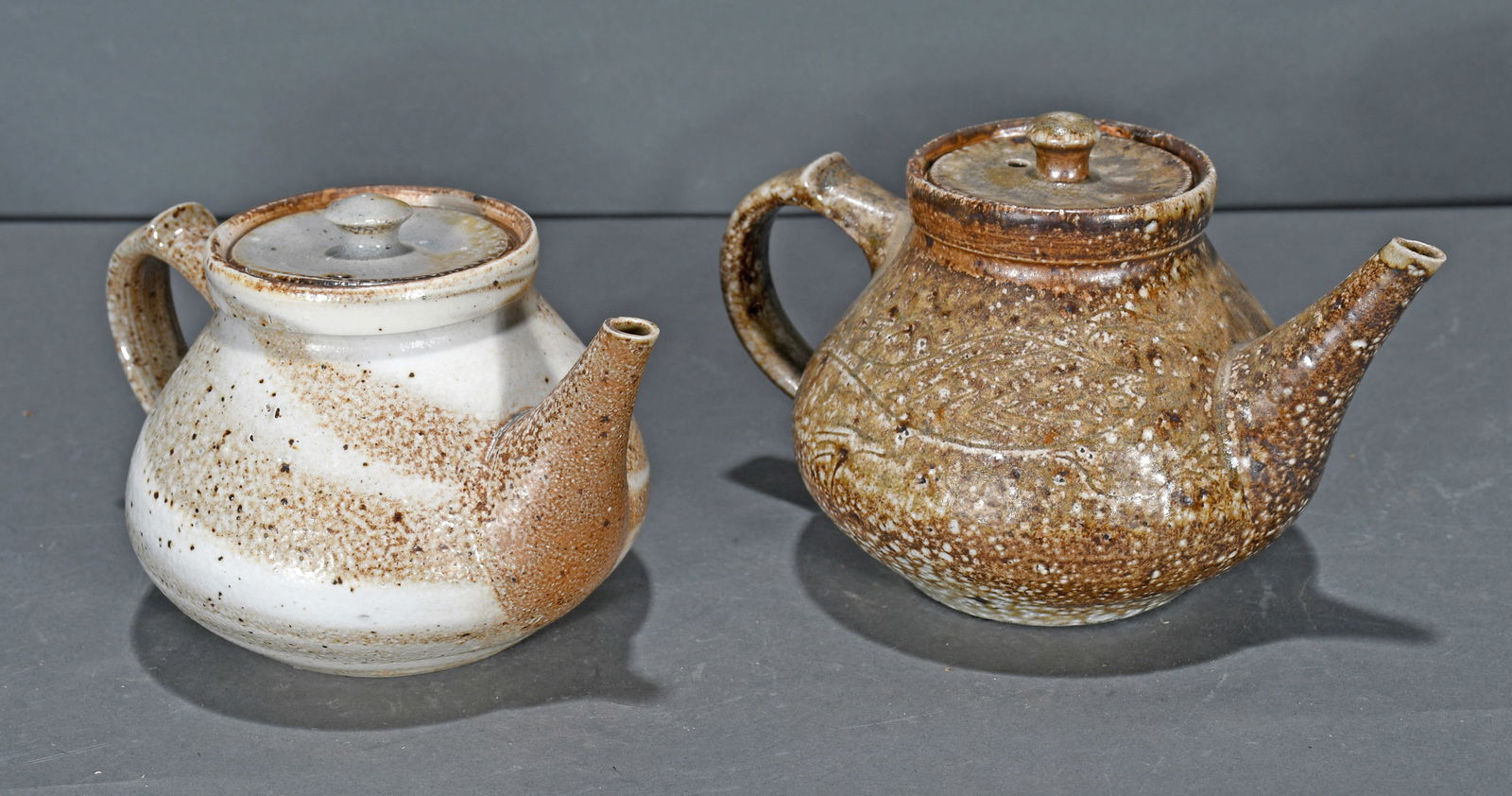 Mark Hewitt.  Pair of Small Teapots. (1 of 3)