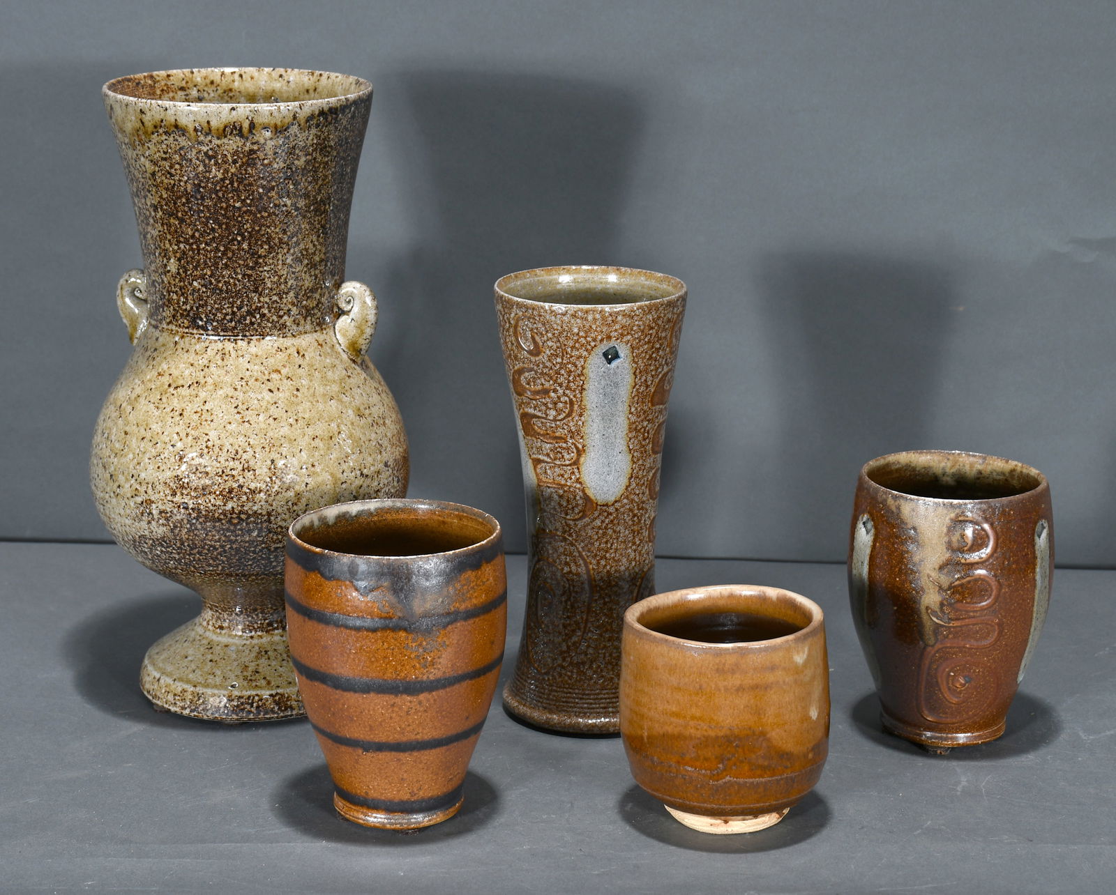 Mark Hewitt.  Five Pottery Pieces. (1 of 2)