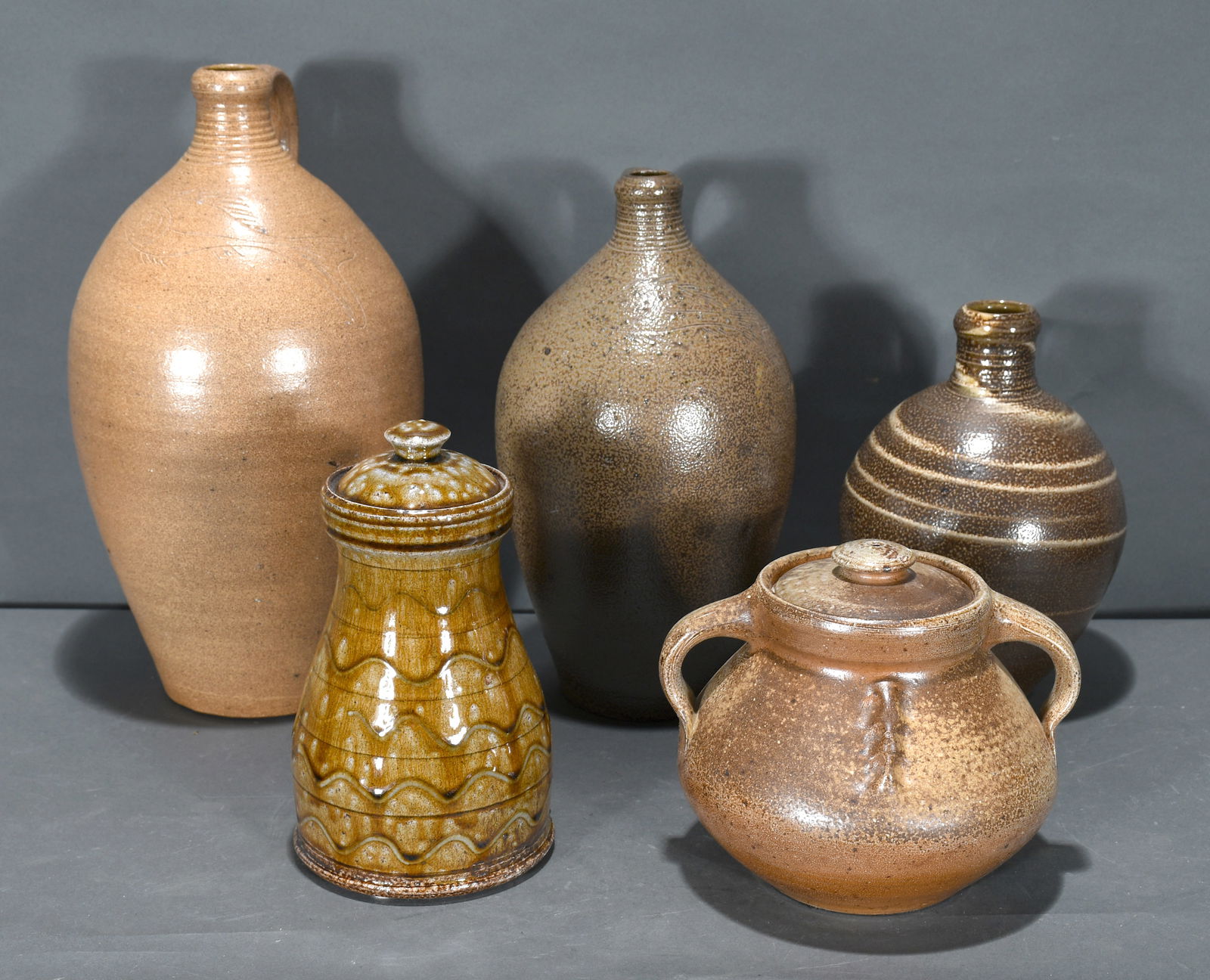 Mark Hewitt.  Five Jars and Pots. (1 of 2)