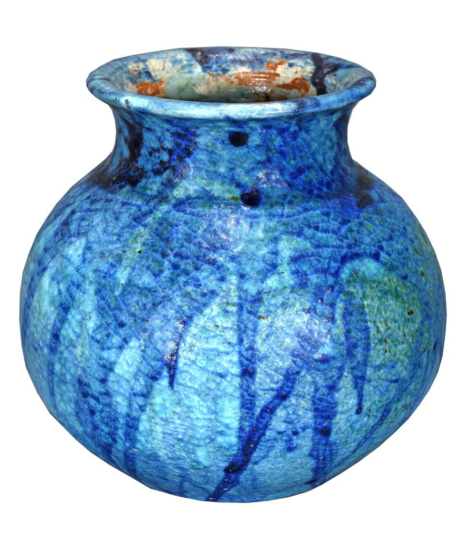 North State Pottery.  Gorgeous Shades of Blue Vase. (1 of 4)