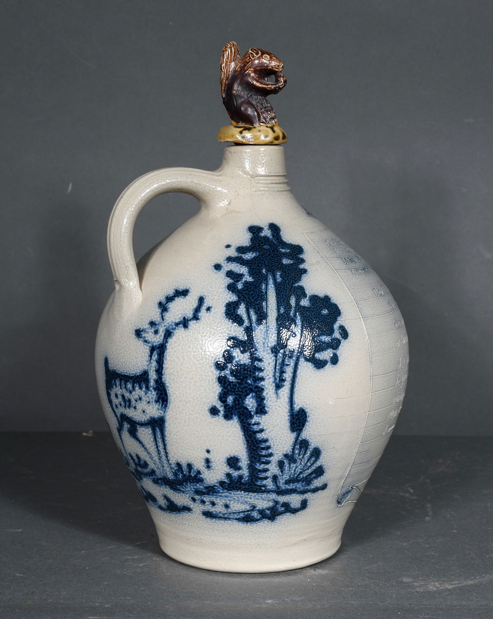 Joel Huntley Pottery.  Dedication Jug to Dr. Bishop. (1 of 4)