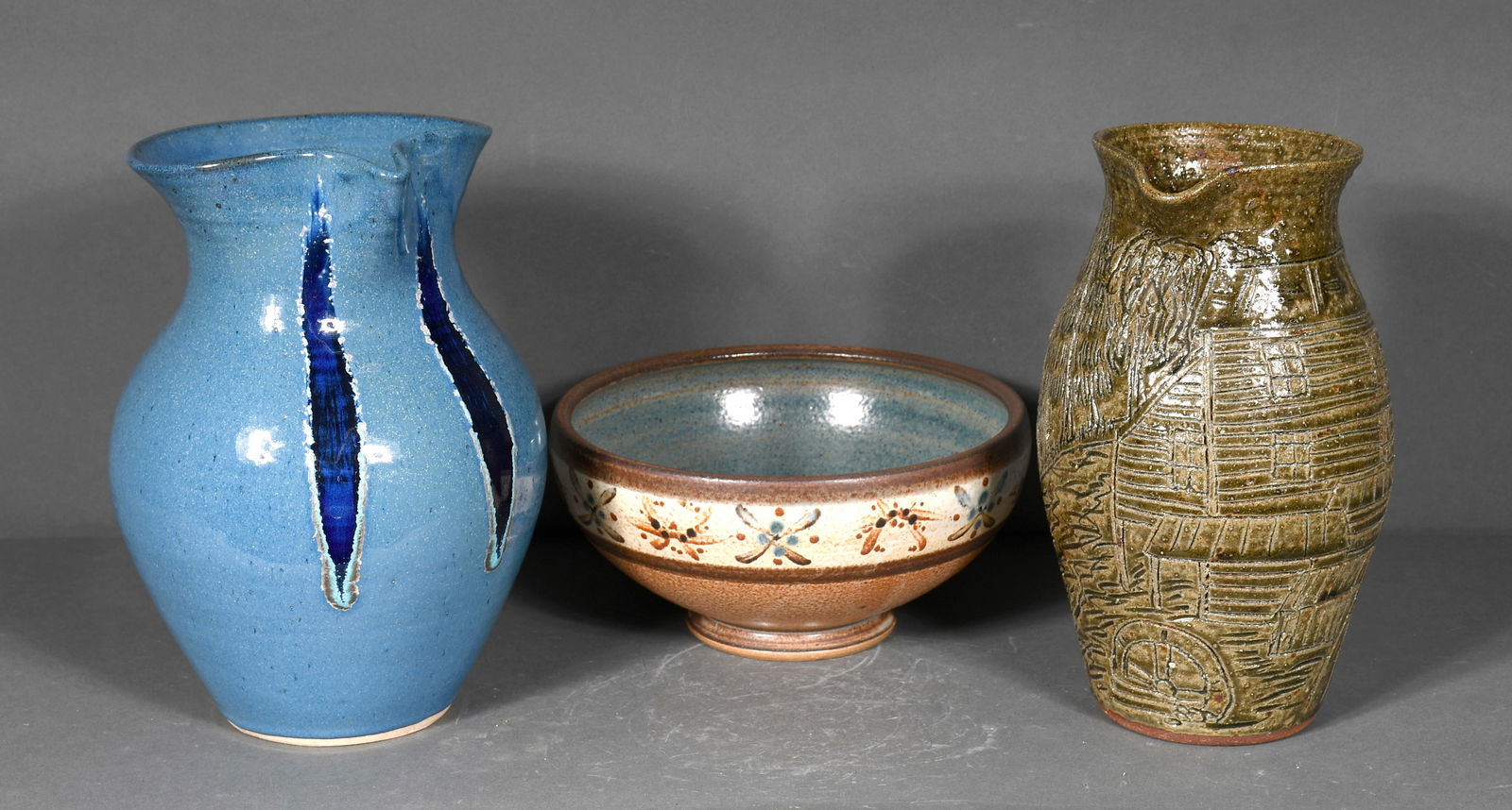 Smith, Kale and Unknown. Group of Three Utilitarian Wares. (1 of 2)