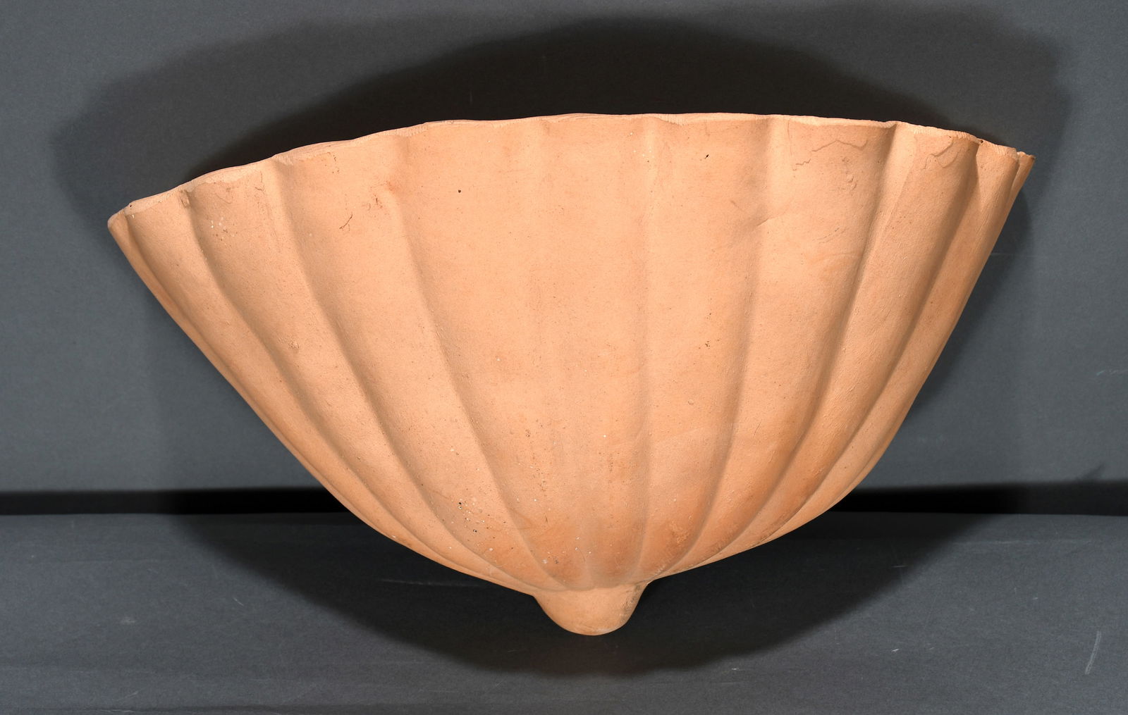 Brown's Pottery. Unglazed Wall Hanging Flower Pot. (1 of 2)