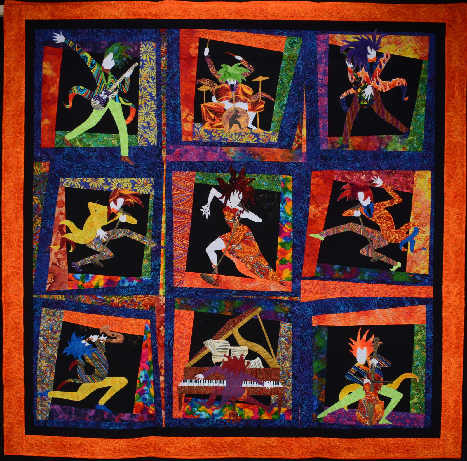 Rebecca Verrier-Watts.   Wild Thing, You Make My Heart Sing Quilt. (1 of 5)