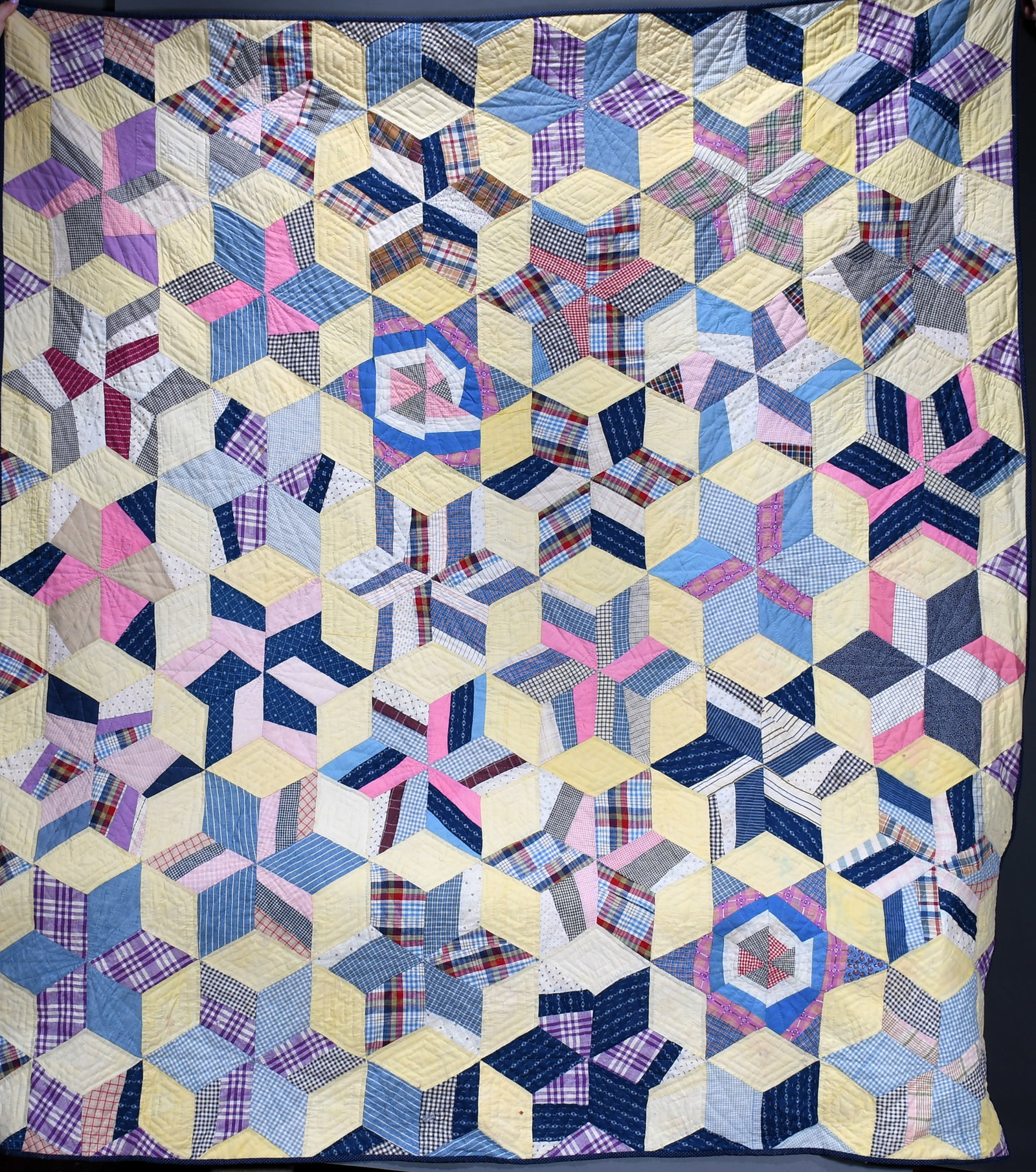 Anonymous Quilt.  Star of David Pattern. (1 of 2)