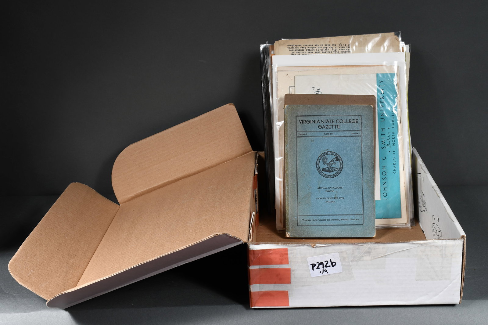 The Thelma McDaniels Collection of African American History Ephemera. Box 2.: The Thelma McDaniels Collection of African American History Pamphlets and Brochures and Handbills. Box 2. Excellent condition. Average pamphlet or book is 8" w x 10" h. Provenance: The Richard Harris 