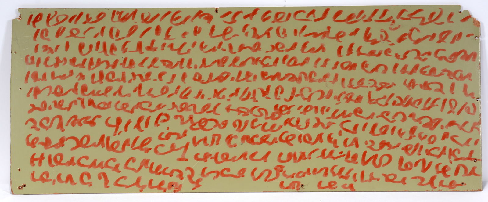 J.B. Murry Double-Sided Automatic Writing.: J.B. Murry. Double-Sided Automatic Writing. Not signed. Marker and found Masonite. Great condition. 24" w x 18" h. Est. $200-300. Ship: $45