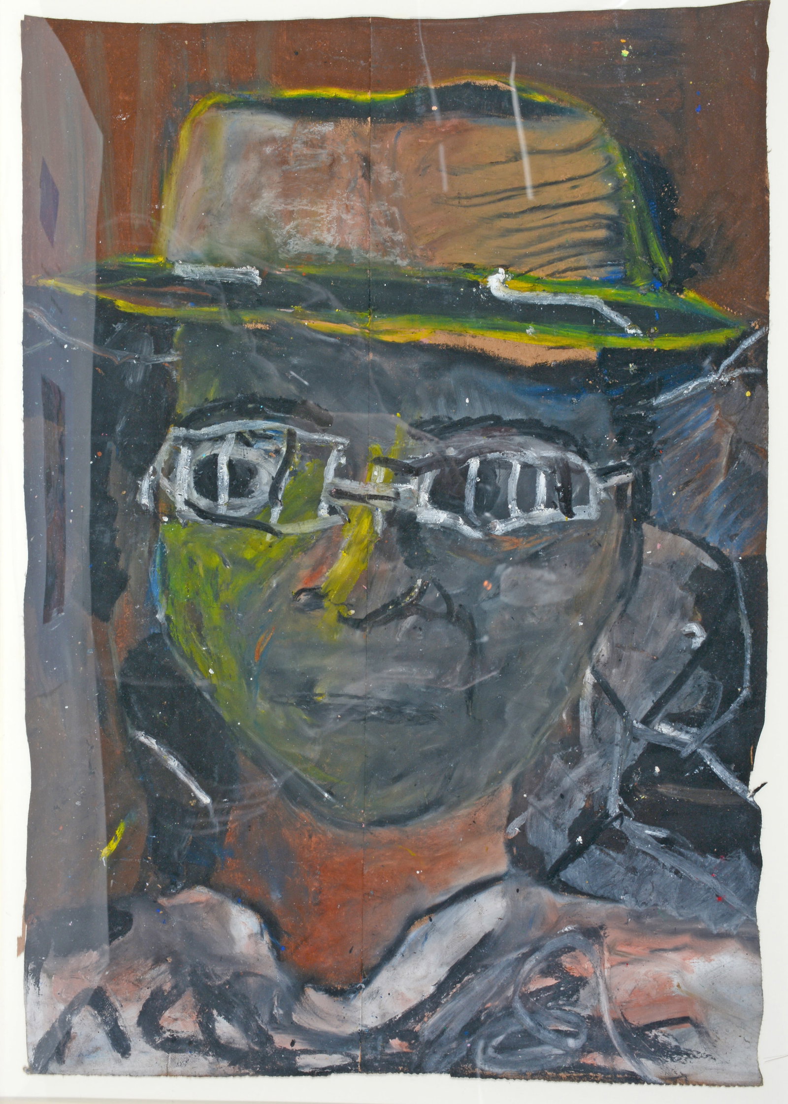 Reginald Gee. Kingpin Morris.: Reginald Gee. Kingpin Morris. 1996. Signed and dated on verso. Pastel on brown paper bag. Great condition. 12" w x 17" h. Est. $200-300. Ship: $45