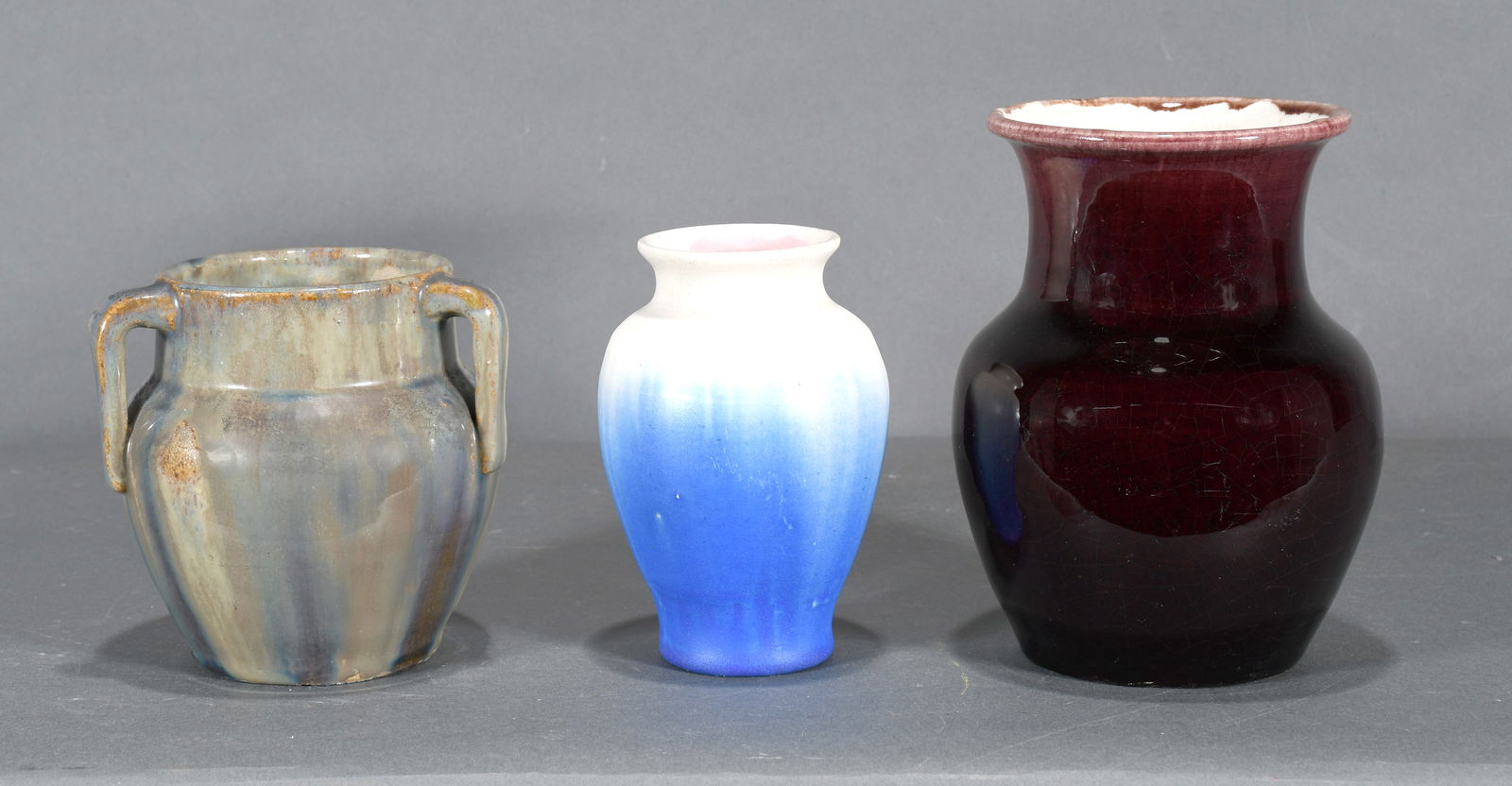 Walter B. Stephen. 3 Beautifully Glazed Pisgah Forest Pottery Pieces. (1 of 7)