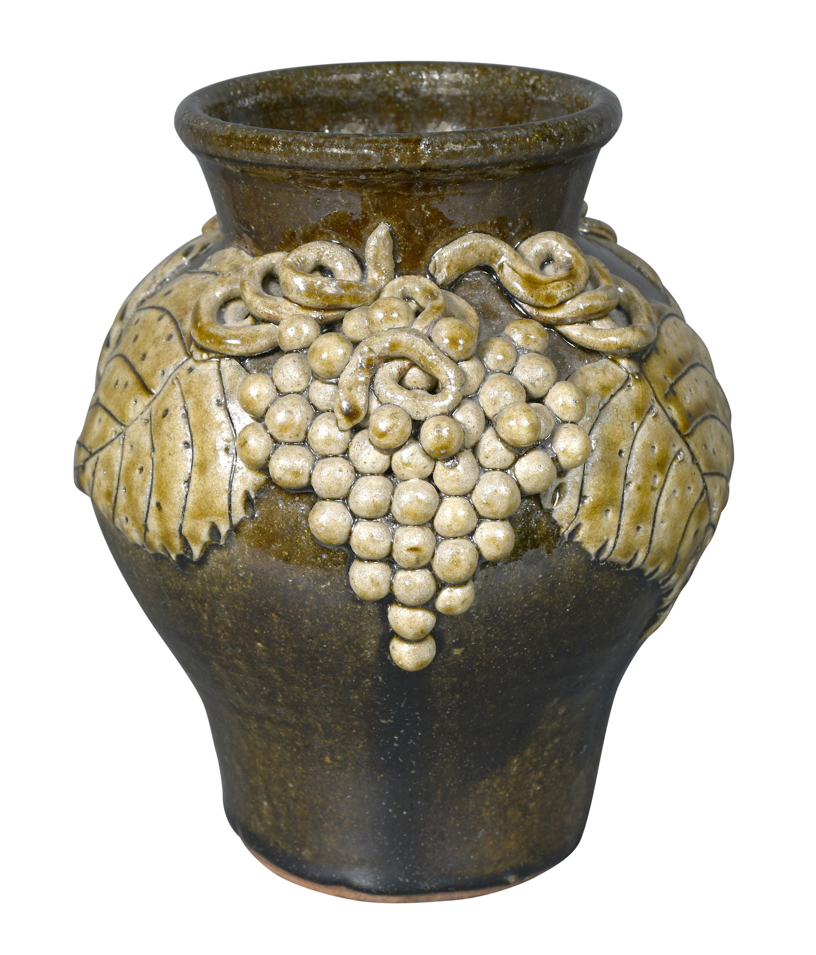 Lanier Meaders. Grape Decorated Vase. (1 of 6)