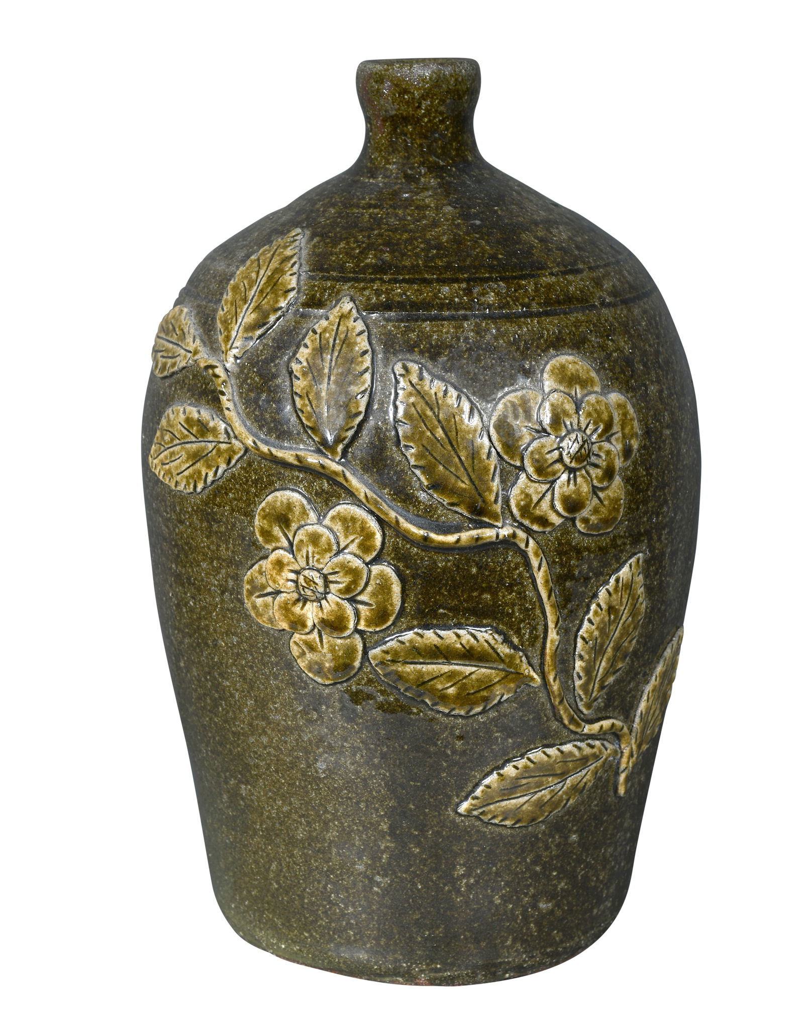 Lanier Meaders. Dogwood Decorated Jug. (1 of 6)