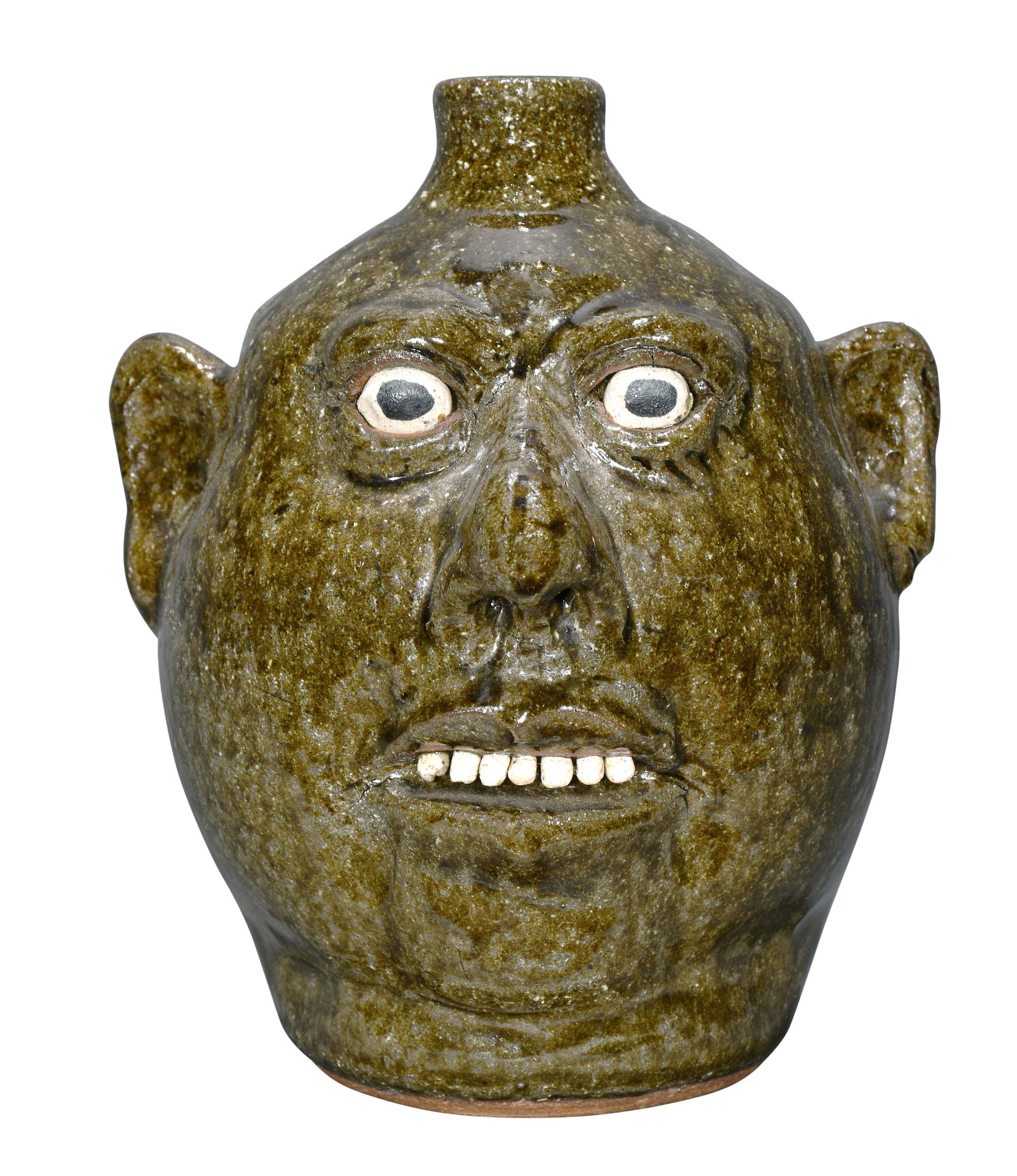 Lanier Meaders. Mid-Size Face Jug with Small Features. (1 of 7)