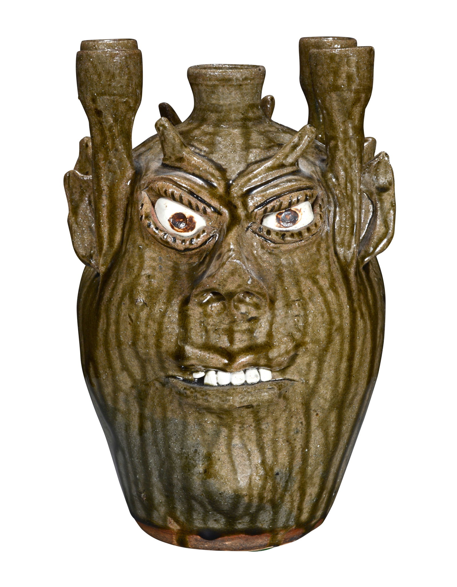 Cleater & Billie Meaders. Early Double Face Devil Candelabra. (1 of 7)