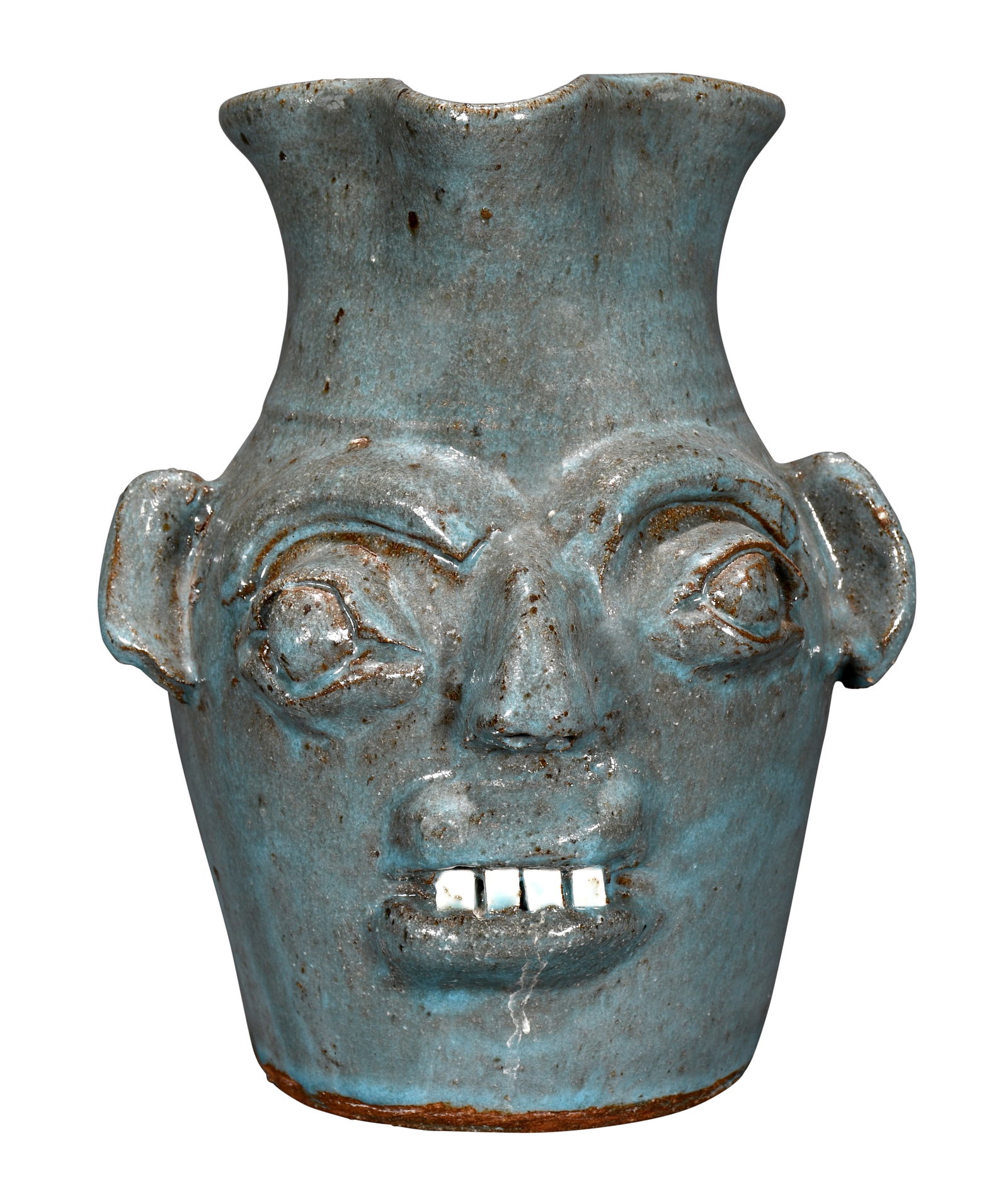 B.B. Craig. Robin Egg Blue Face Pitcher. (1 of 7)