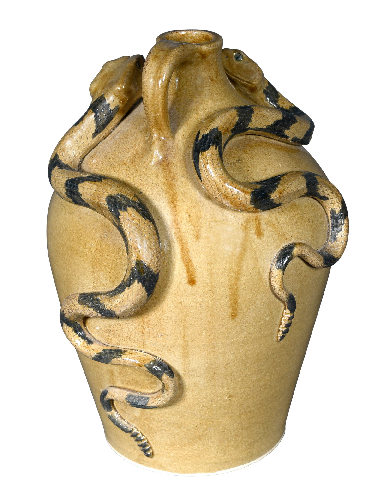 Otis Norris. Double Rattlesnake Jug. (1 of 5)