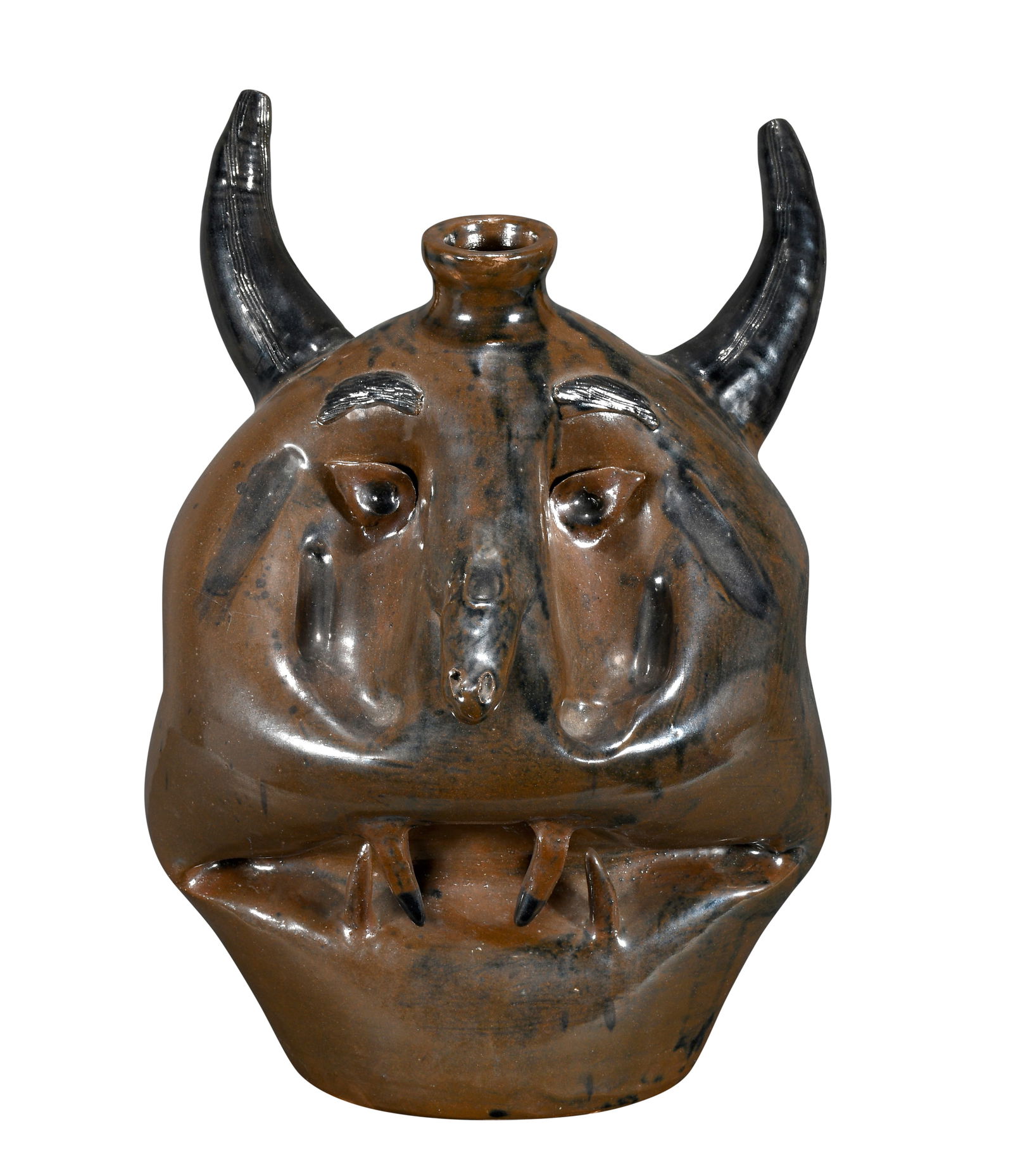 Allen Ham. Rare Four Gallon Devil Face Jug. (1 of 6)