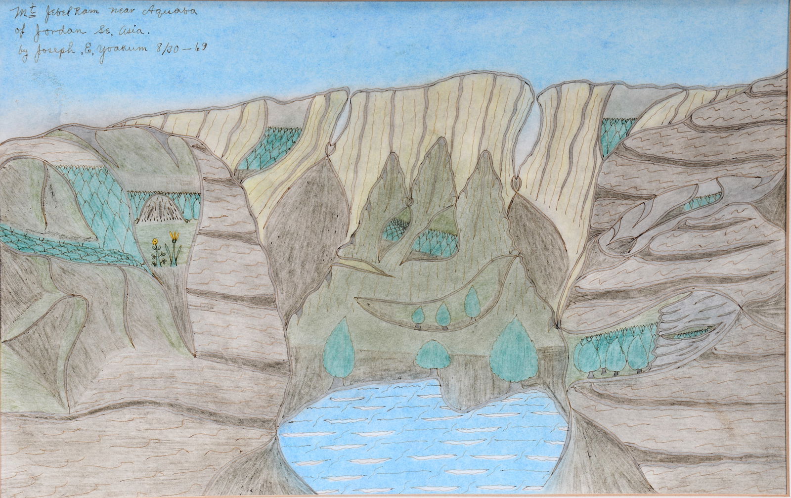 Joseph Yoakum. Mt. Jebel Ram Near Aquaba of Jordan SE Asia. (1 of 10)