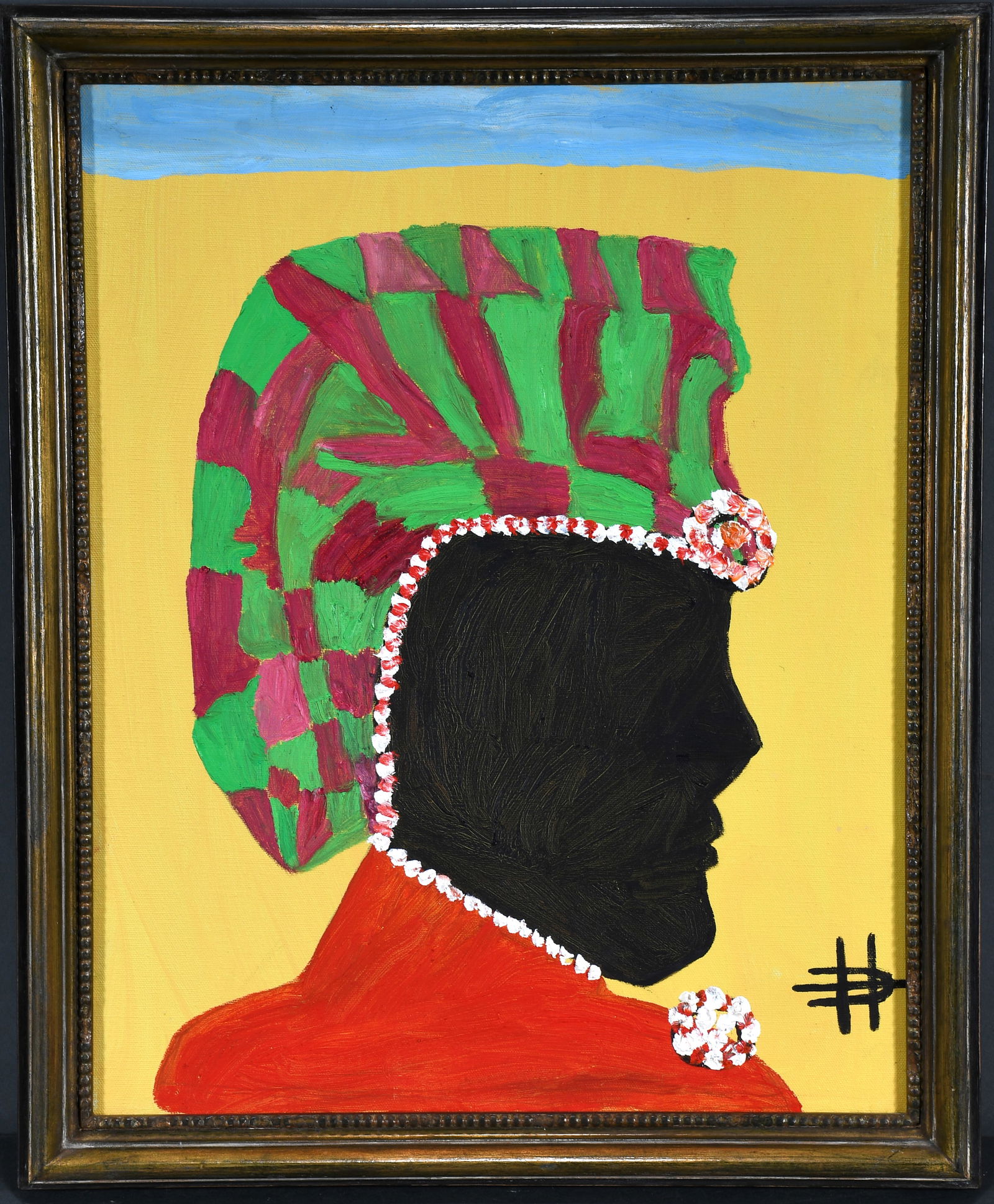 Clementine Hunter. Woman with African Tignon. (1 of 5)