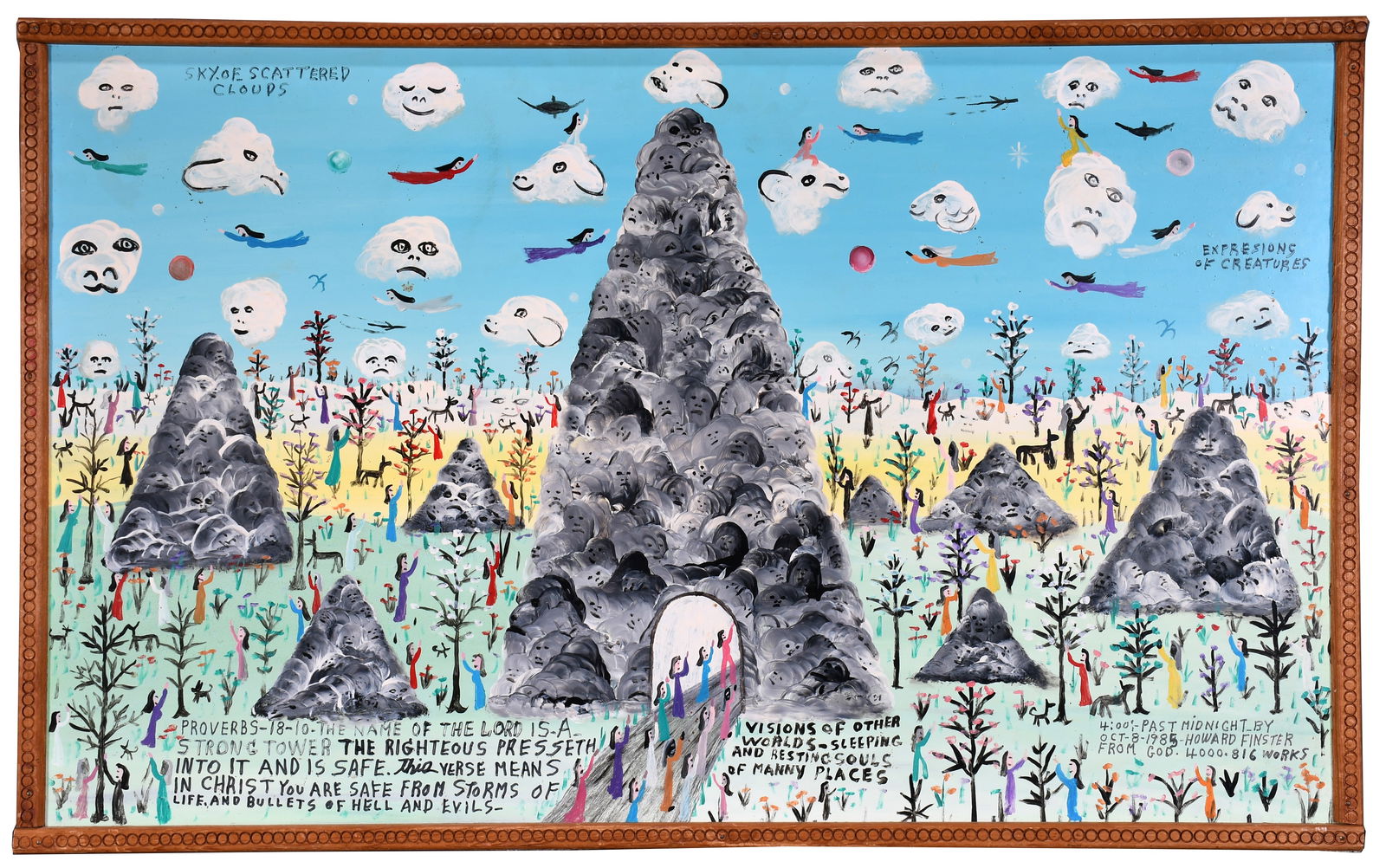 Howard Finster. Sleeping Resting Souls of Many Places, #4,816. (1 of 10)