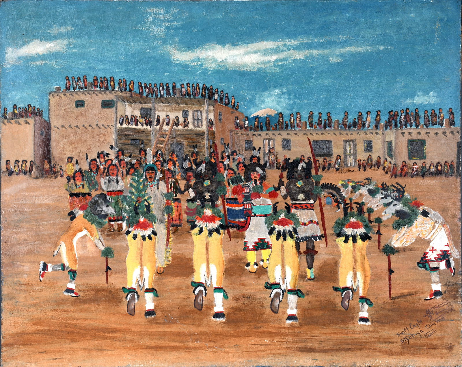 Swift Eagle. Hopi Dance In SW Pueblo (Stzee-ya Chume). (1 of 7)