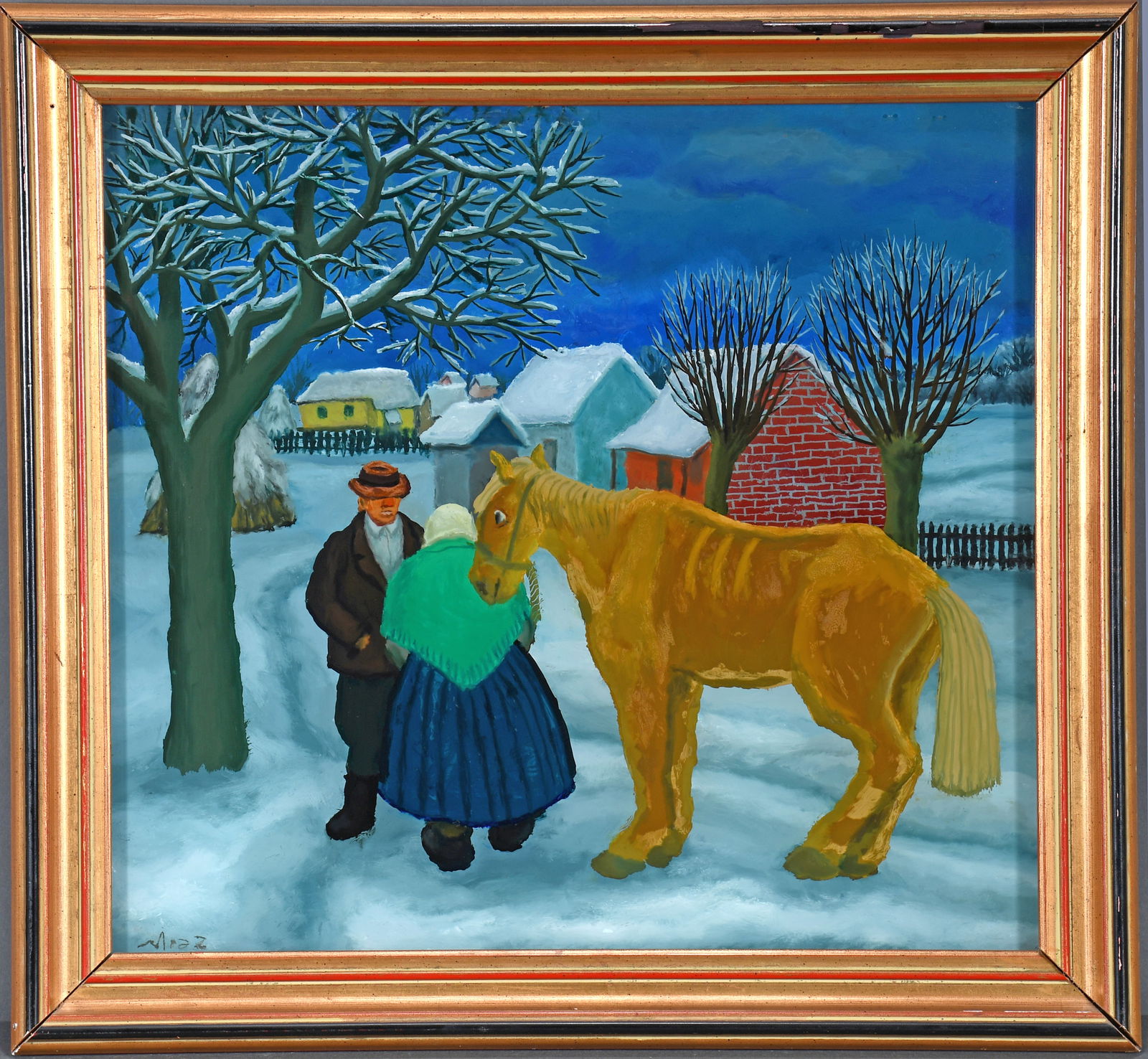 Franjo Mraz. Couple With Work Horse. (1 of 4)