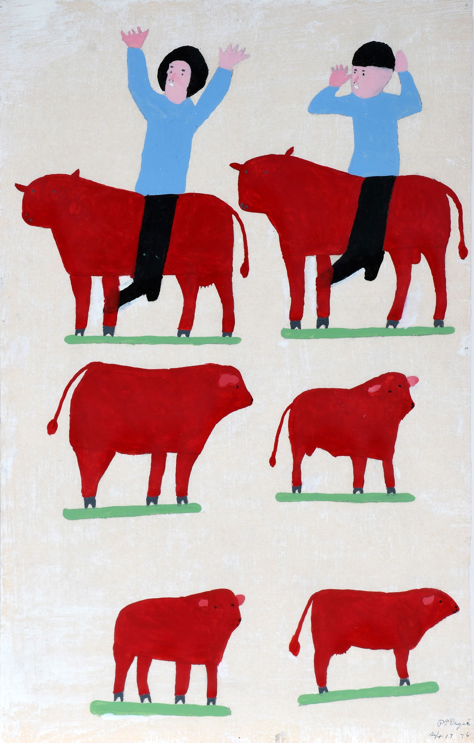 Uncle Pete Drgac. Riding The Cattle. (1 of 9)