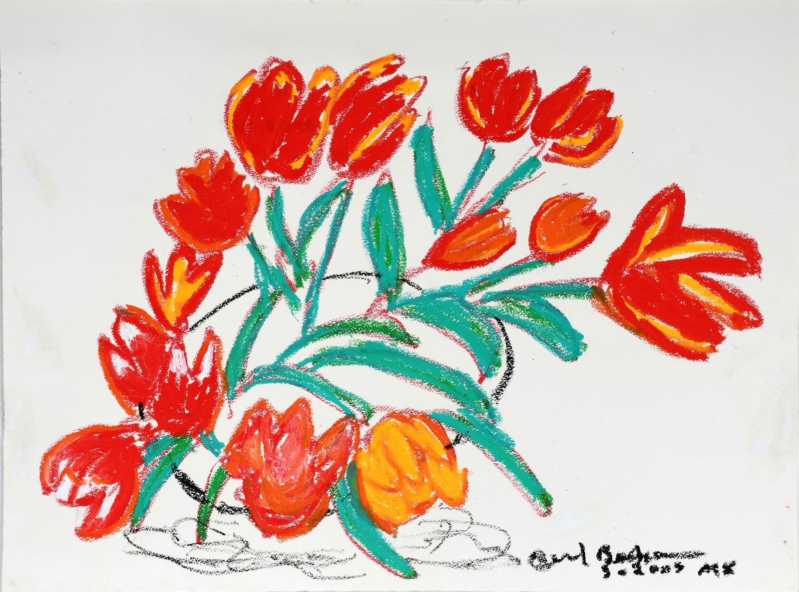 Beverly Buchanan. Tulips In A Vase. (1 of 7)