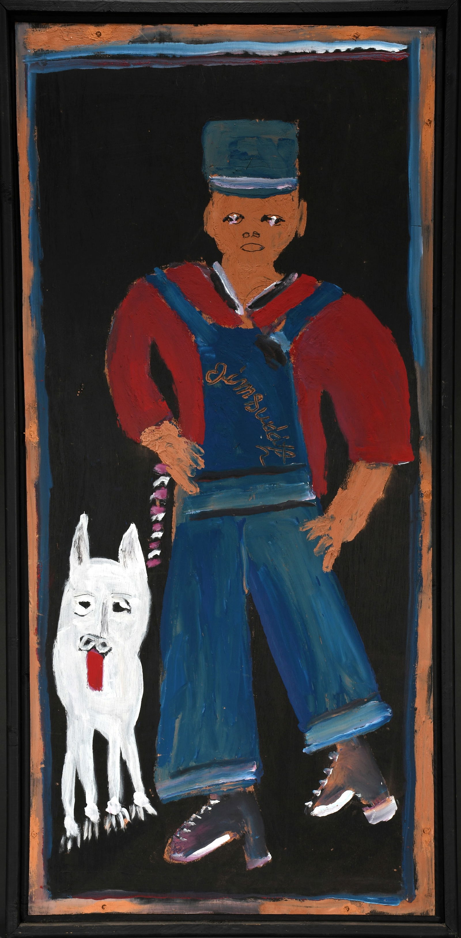 Jimmy Lee Sudduth. Self-Portrait with Toto. (1 of 8)
