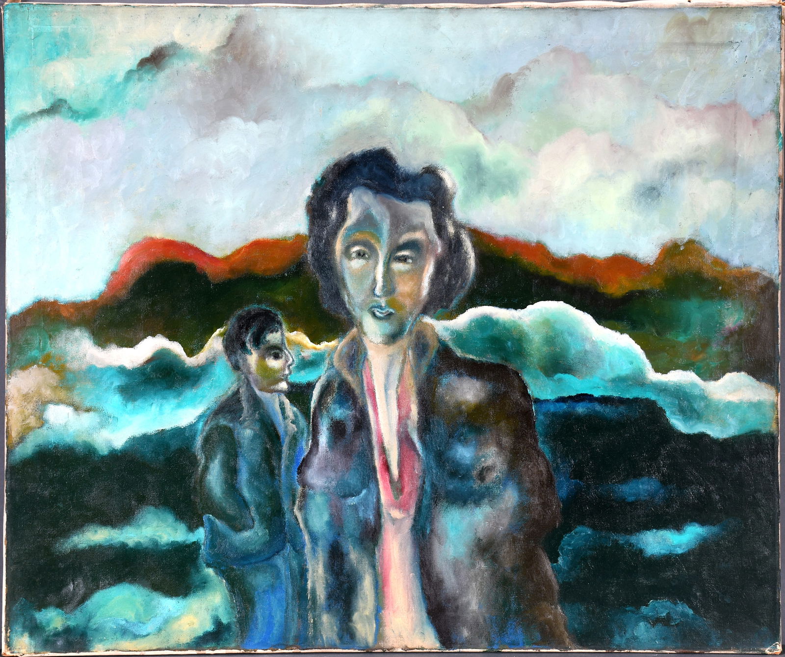 Abraham Levin. Couple In Landscape. (1 of 7)