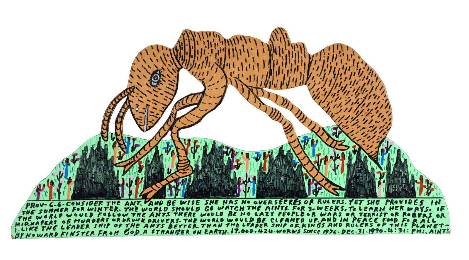 Howard Finster. Consider The Ant. (1 of 7)