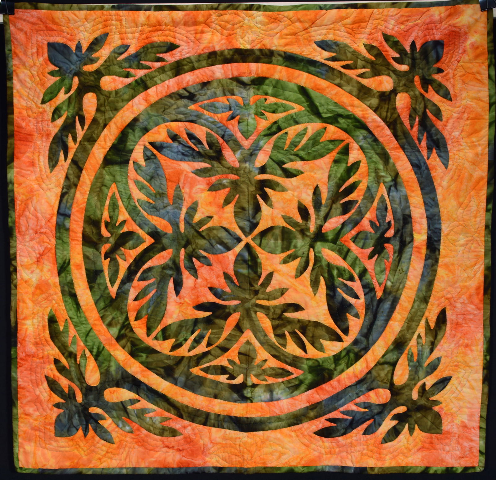 Nancy Lee Chong and Patricia Lei Nahela Hawaiian Quilt. (1 of 5)