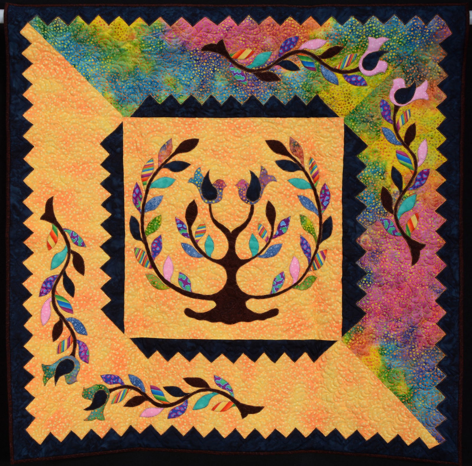 Darlene Christopherson. Speckled Bird of Paducah Cotton Quilt. (1 of 5)