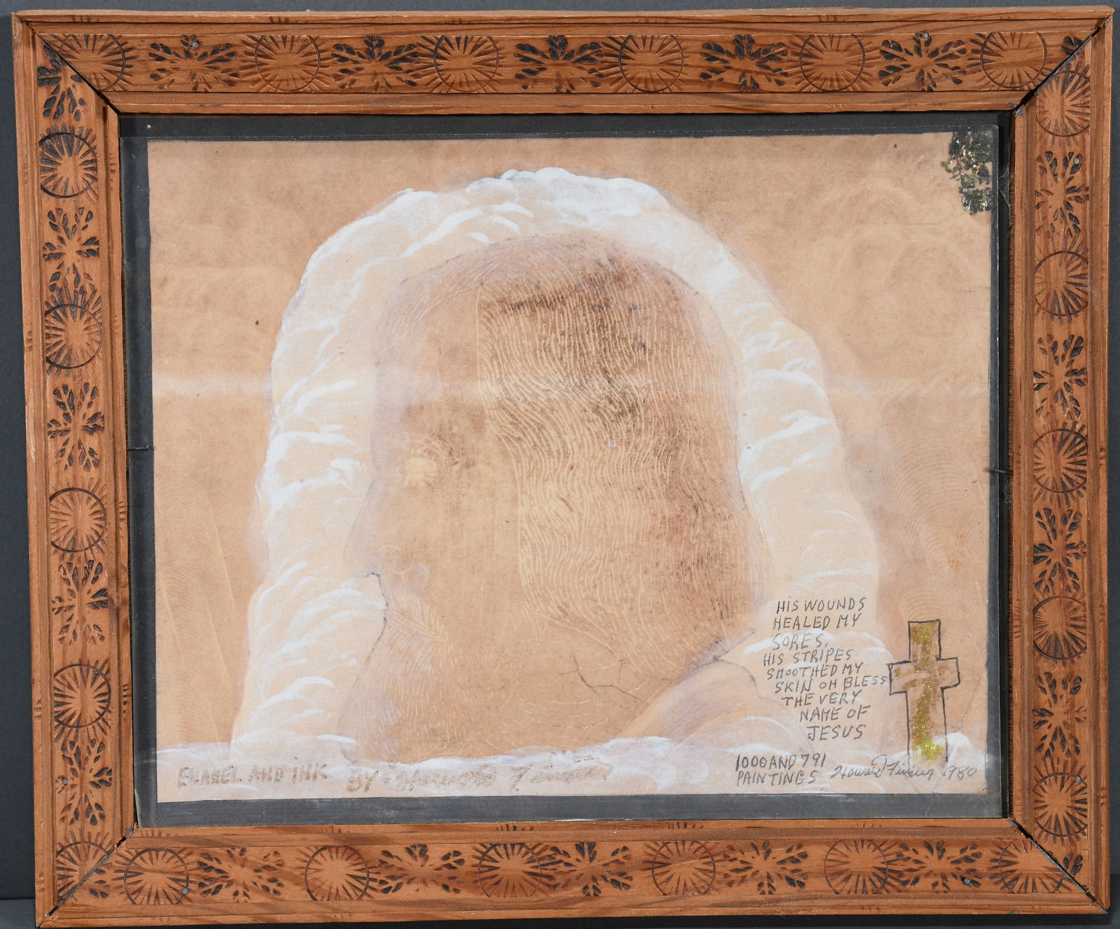 Howard Finster. His Wounds Healed My Sours, #10,791. (1 of 5)