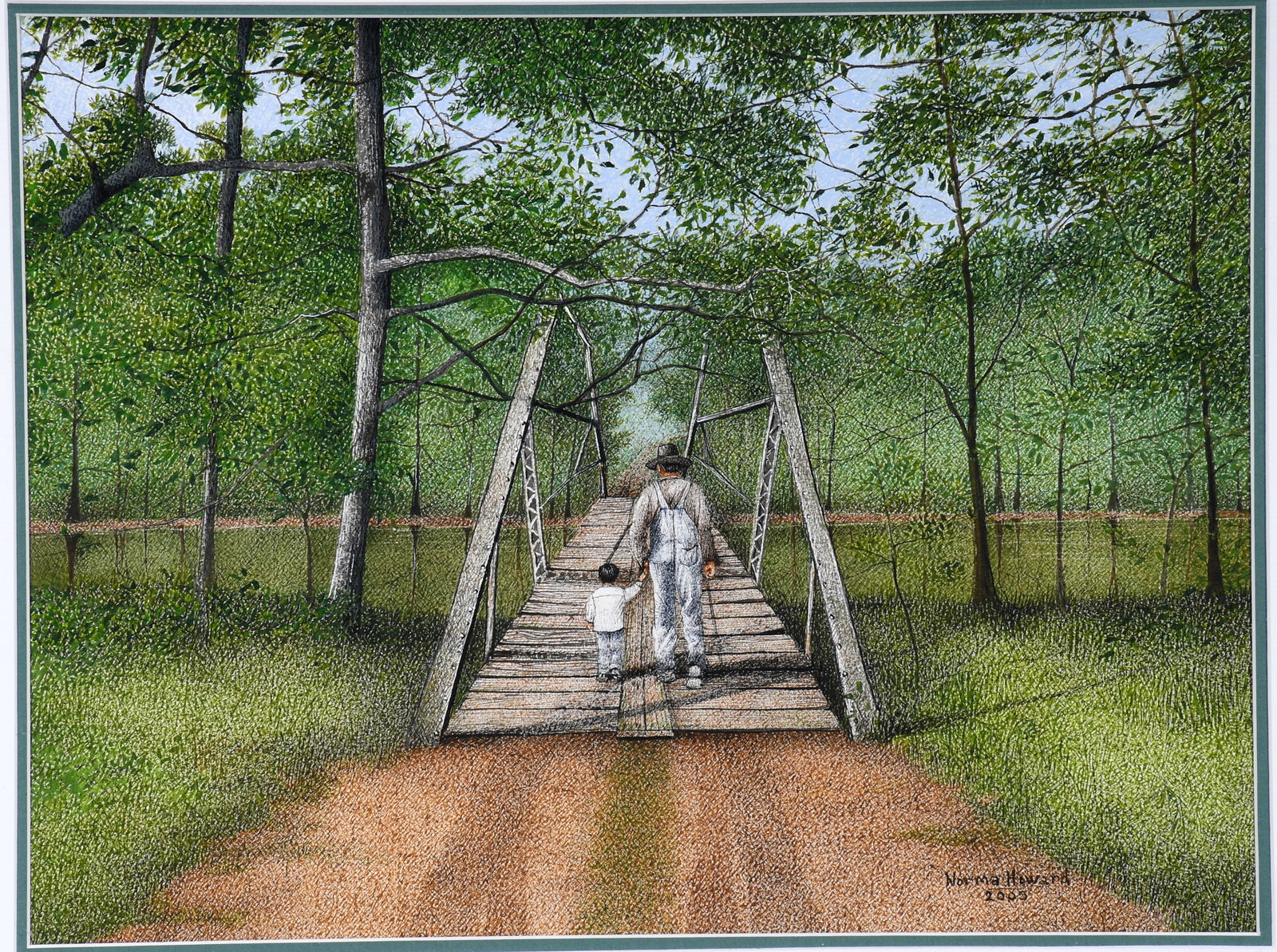 Norma Howard. Walking the Iron Bridge. (1 of 4)