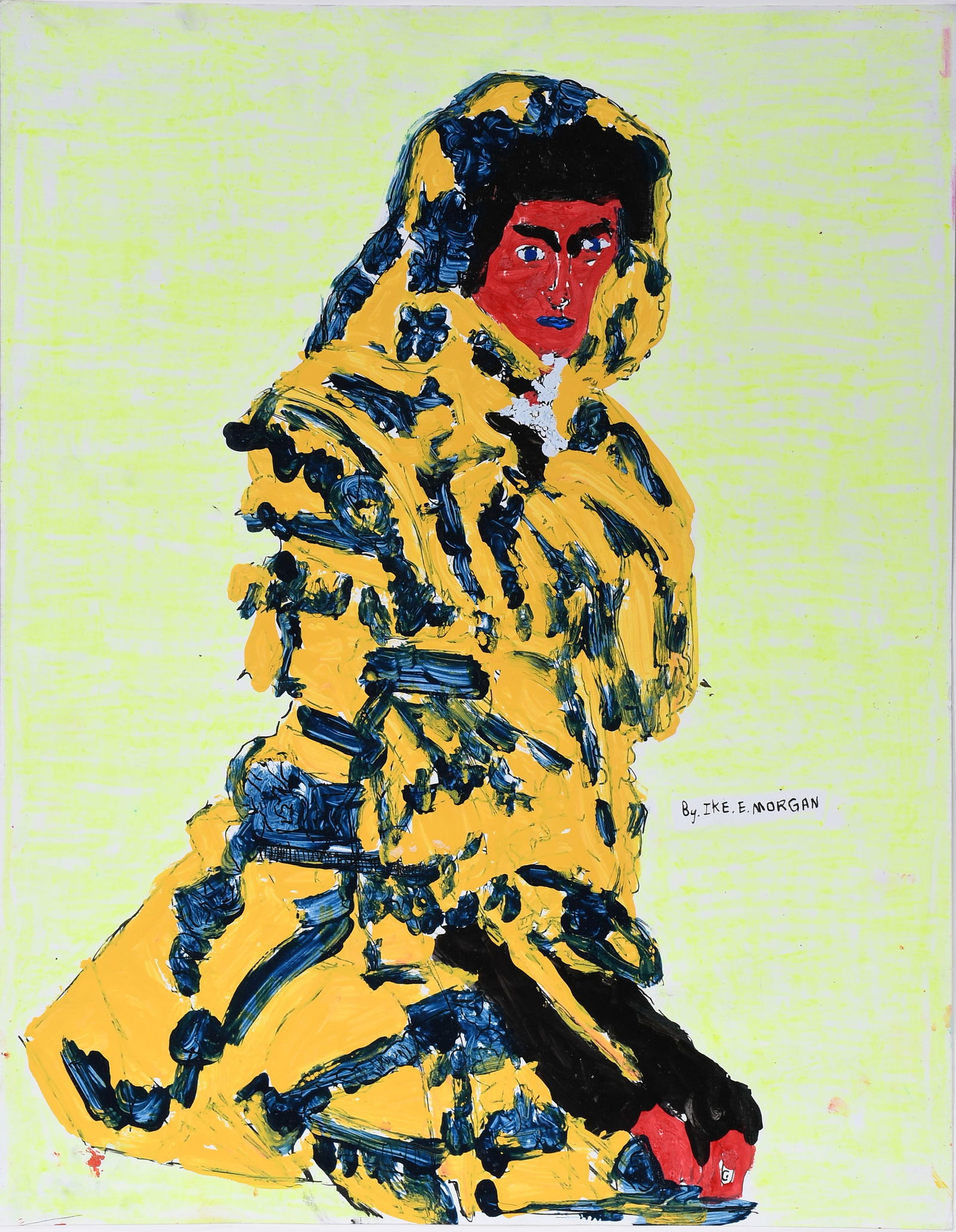 Ike Morgan. Woman In Antebellum Dress.: Ike Morgan. Woman In Antebellum Dress. Signed. Paint on poster. Excellent condition. 22" w x 28" h. Provenance: Phyllis Kind Estate. Est. $800-1,200. Ship: $75