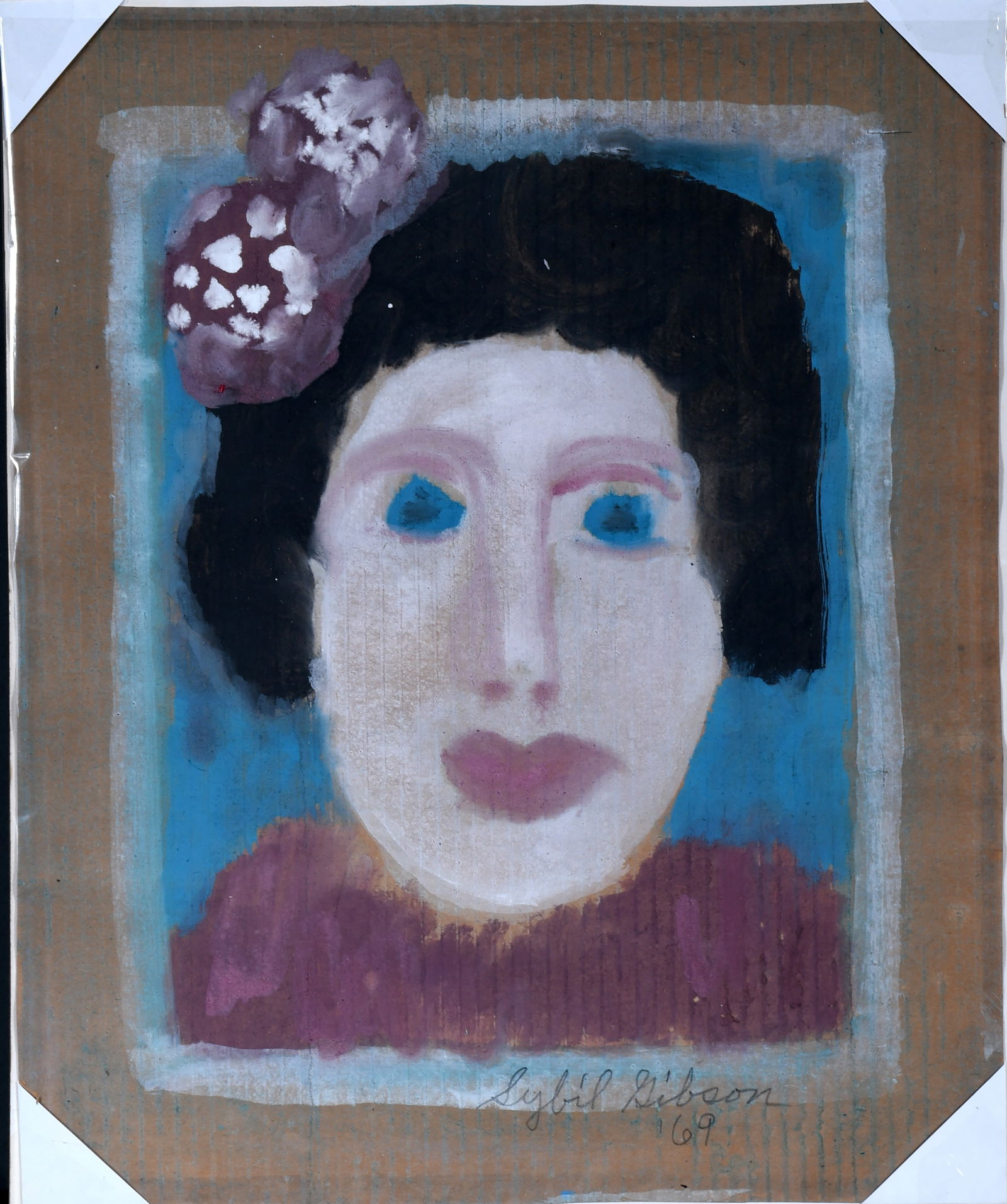 Sybil Gibson. Girl with Flowers In Her Hair. (1 of 2)