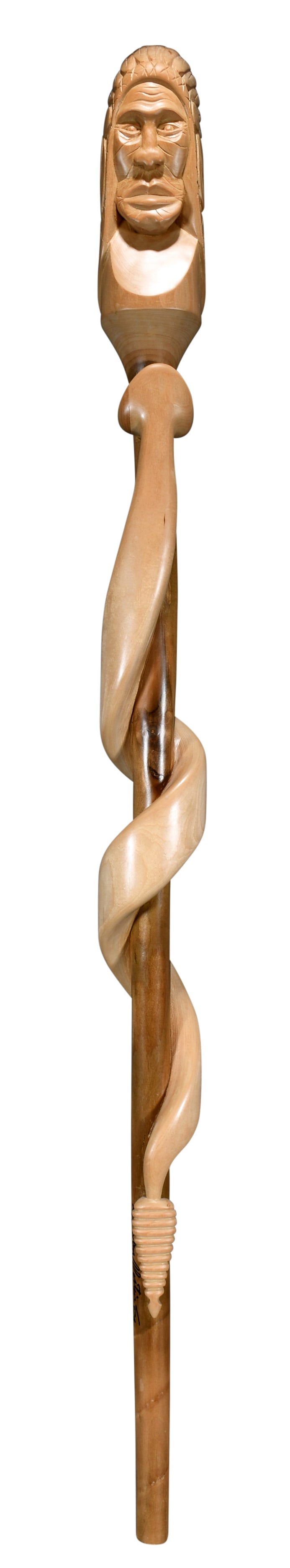 Sam Martin, Sr. Indian Chief with Serpent Cane. (1 of 5)