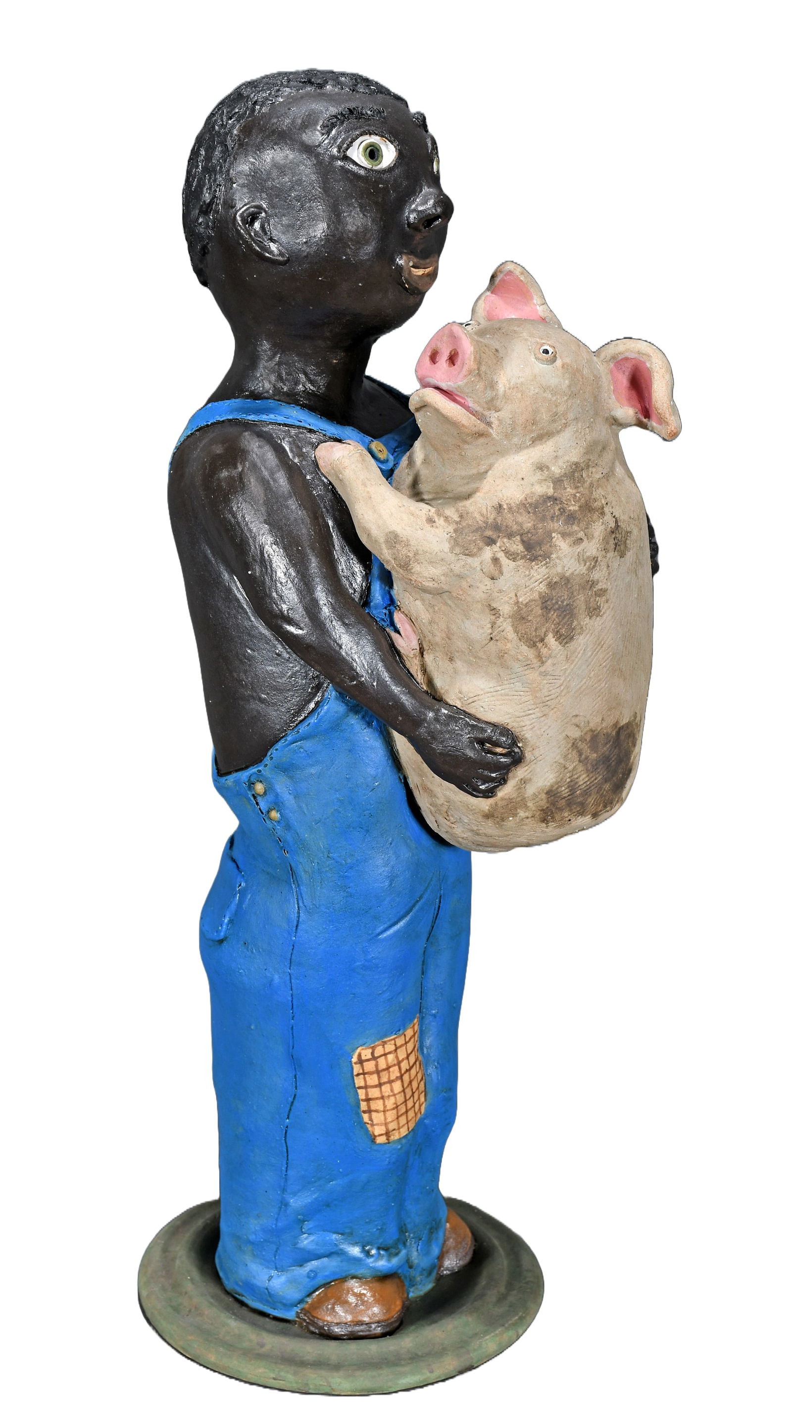 Rodney Leftwich. Man with Pet Pig. (1 of 7)