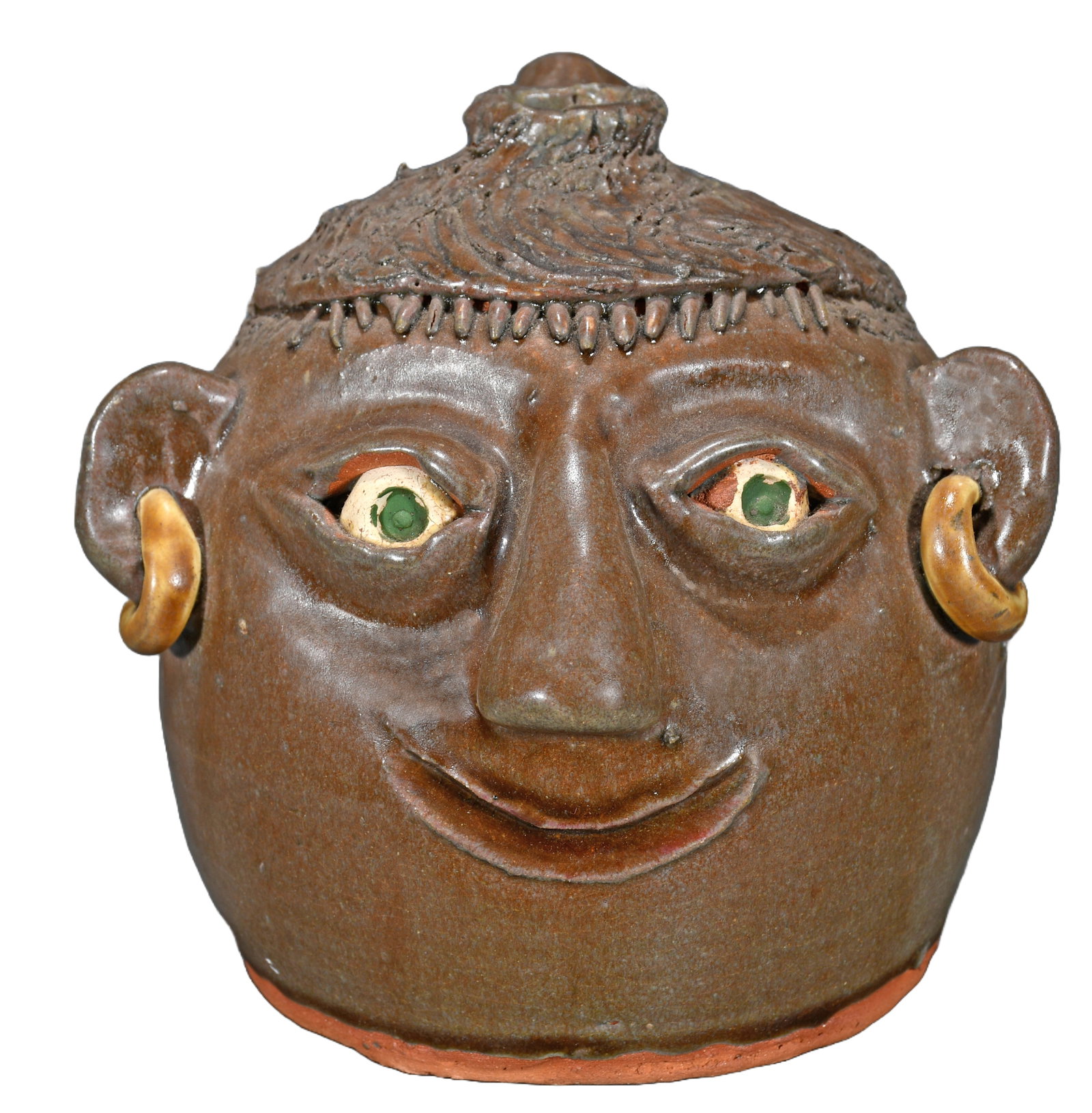 Flossie Meaders. Sm 100 Year Celebration Face Jug. (1 of 3)