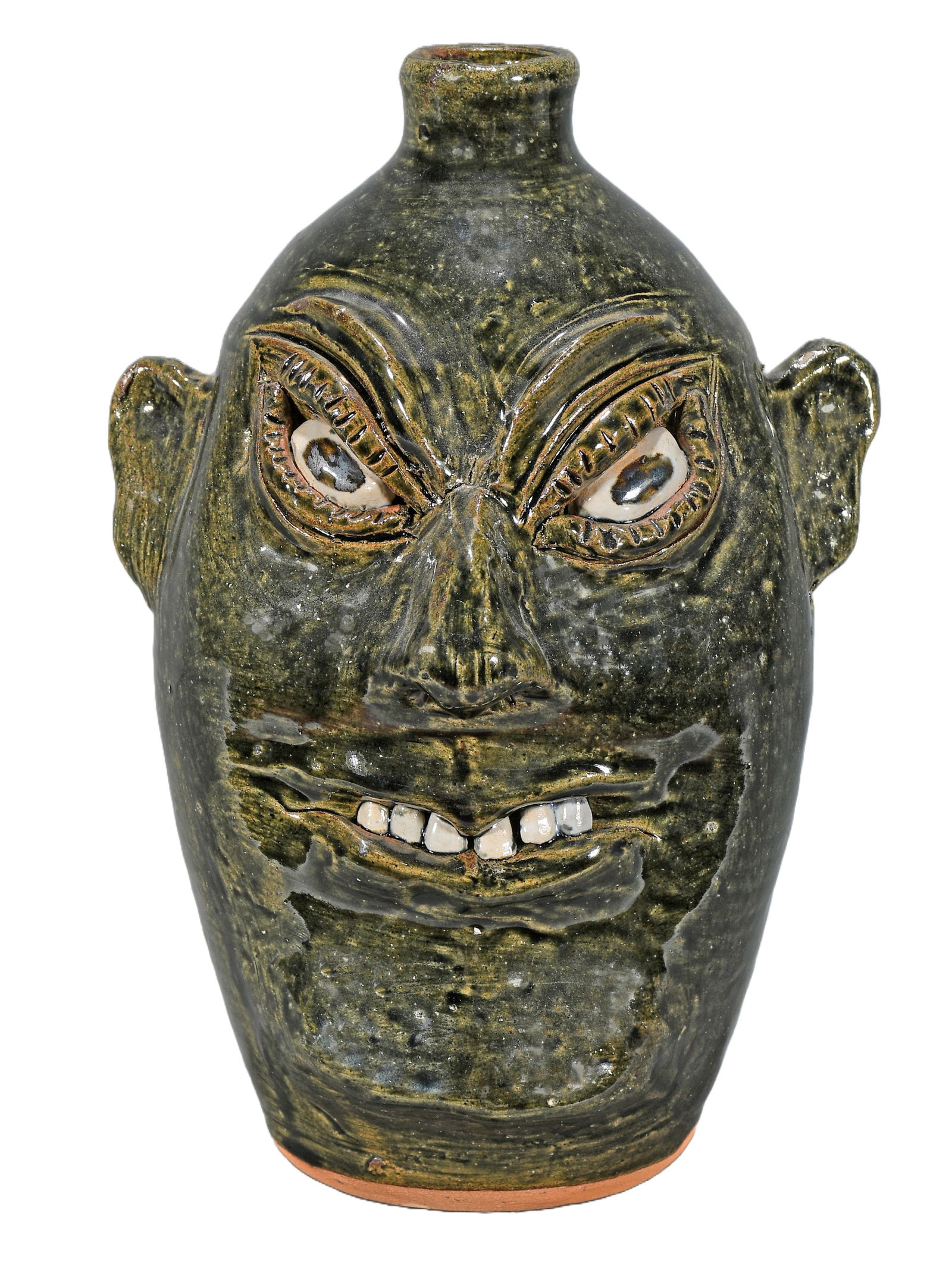 Clete and Billie Meaders. Evil Eye Face Jug. (1 of 4)