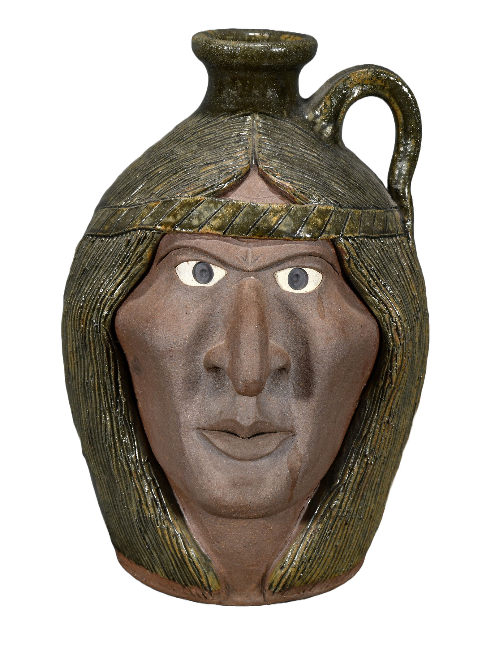 Michael & Melvin Crocker. Indian Face Jug. (1 of 3)