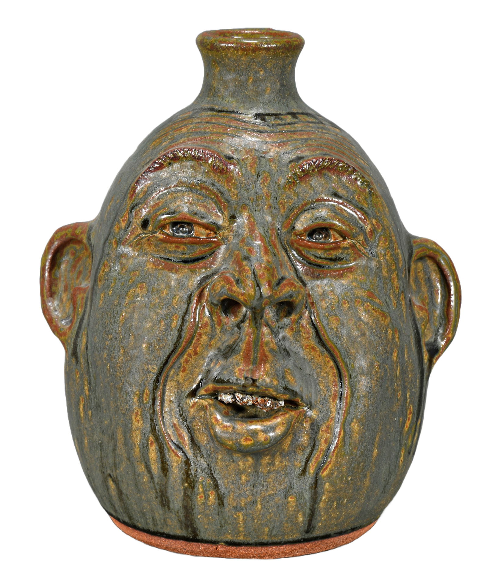 Michael & Melvin Crocker. Sleepy Eyed Face Jug. (1 of 4)