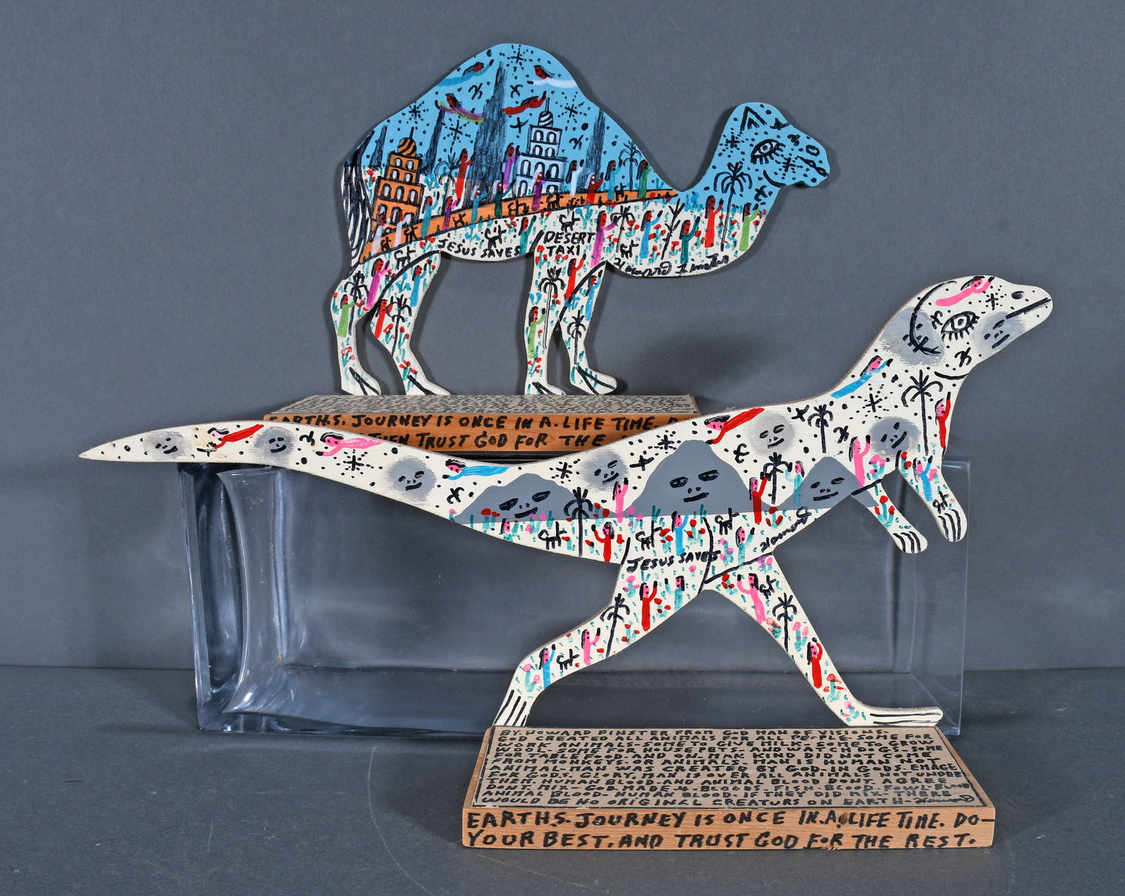 Howard Finster. Dinosaur and Camel. (1 of 2)